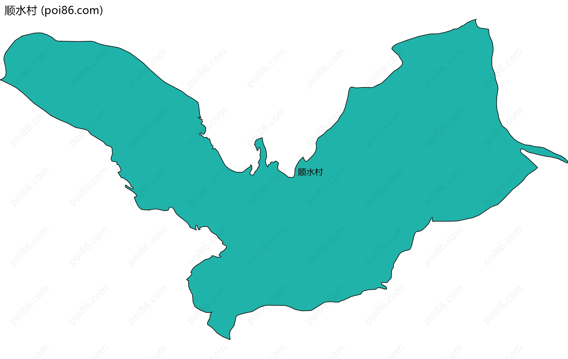 顺水村边界地图