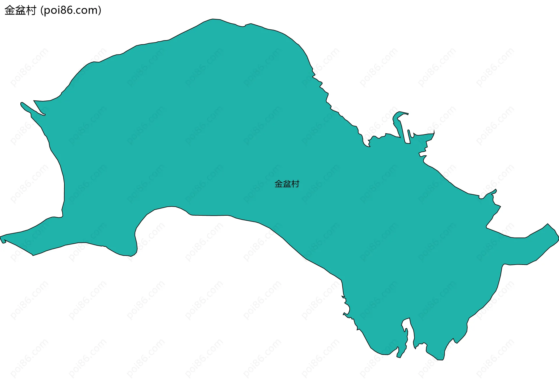 金盆村边界地图