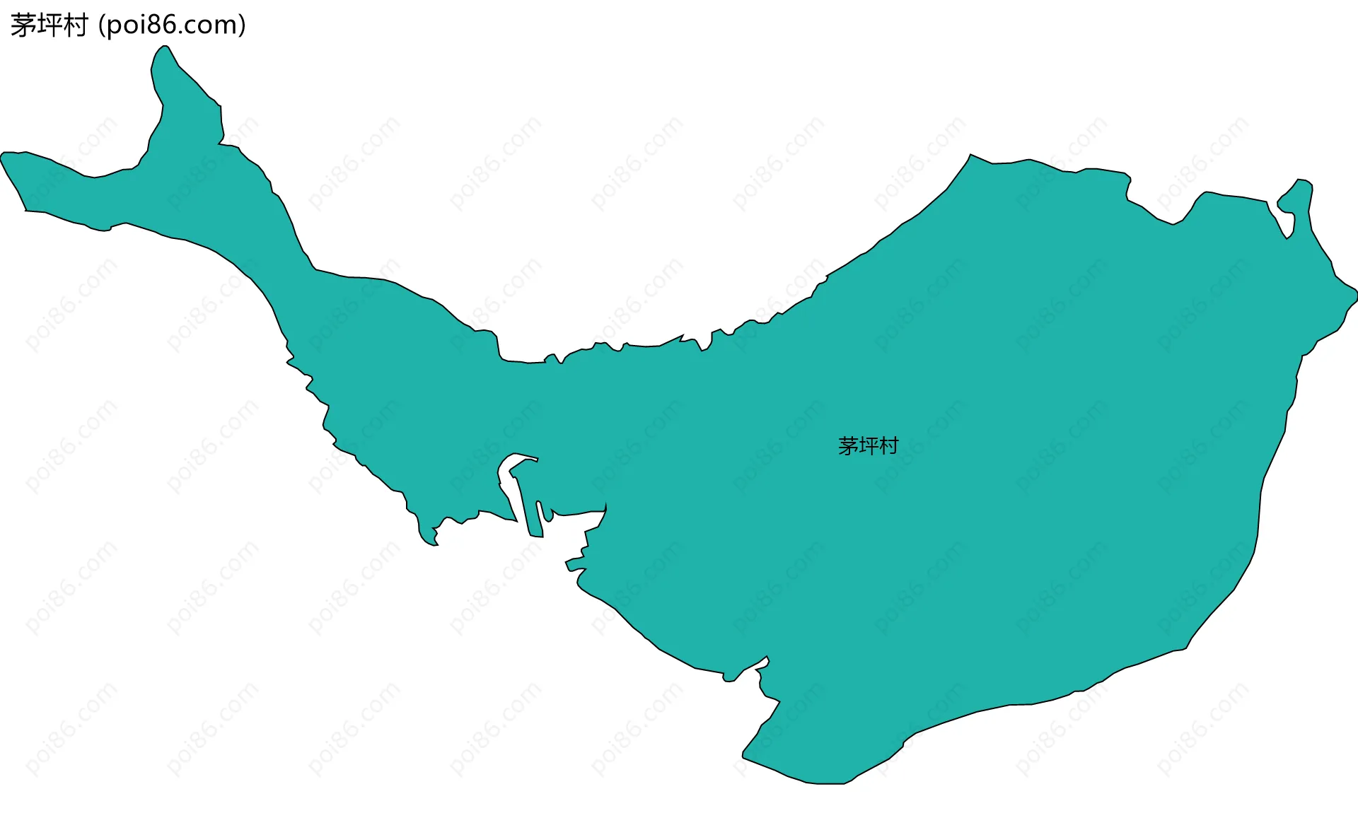 茅坪村边界地图