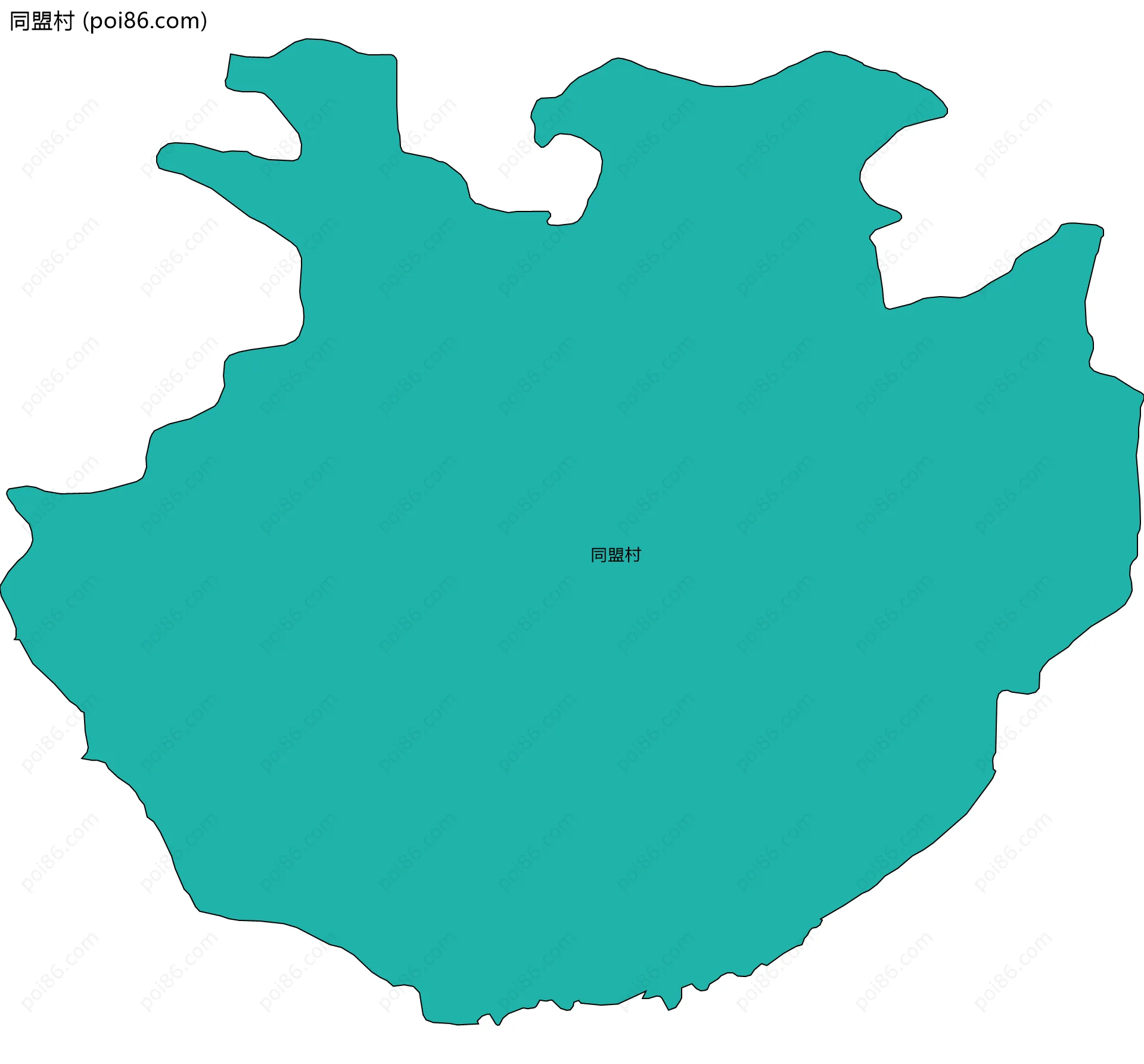 同盟村边界地图