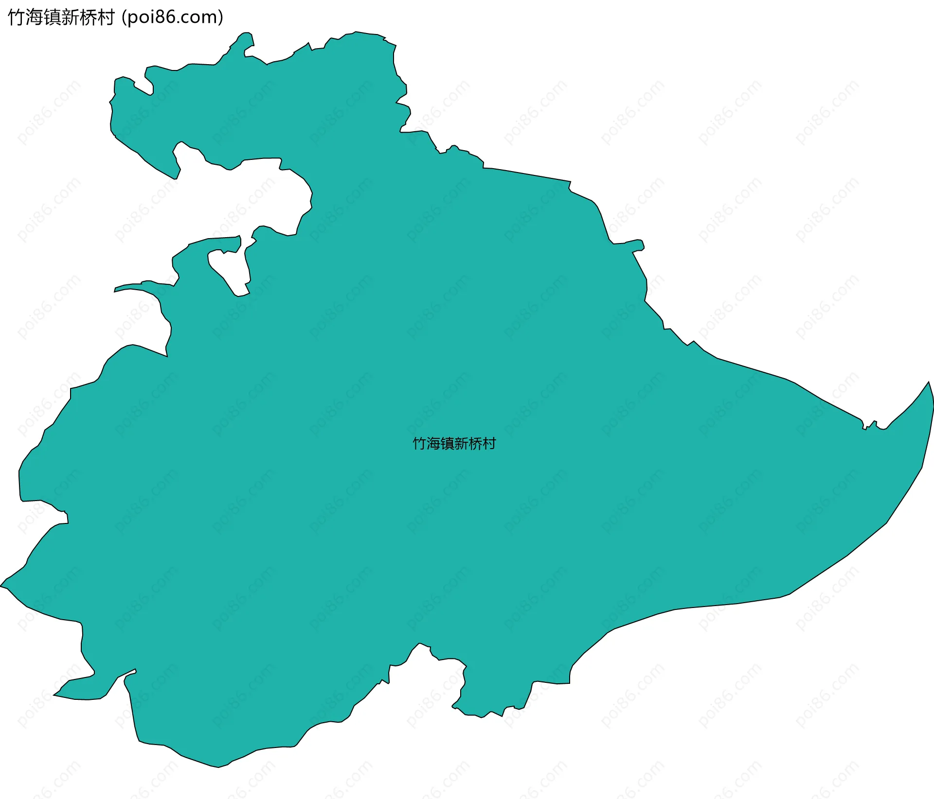 竹海镇新桥村边界地图