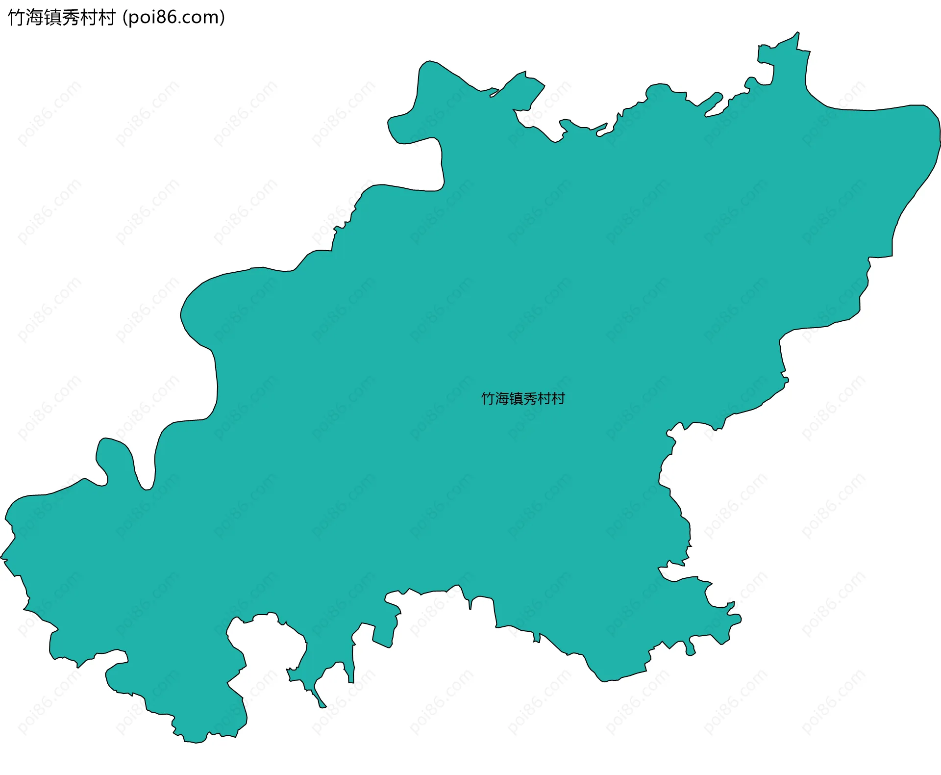 竹海镇秀村村边界地图