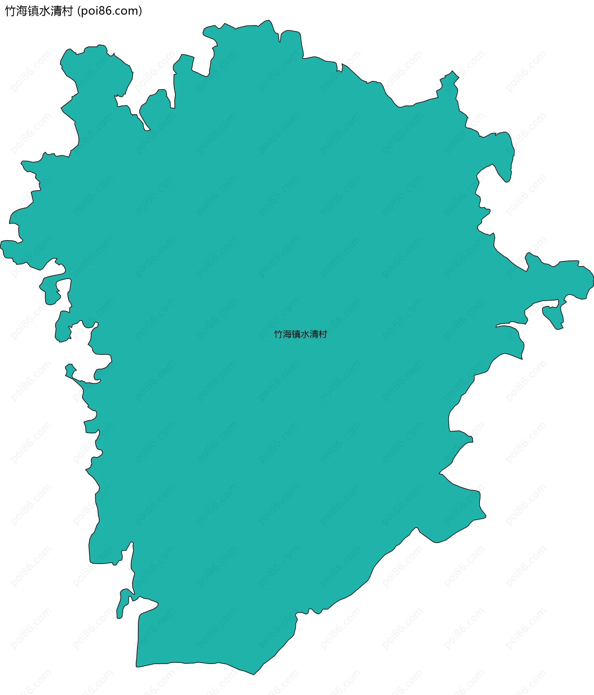 竹海镇水清村边界地图