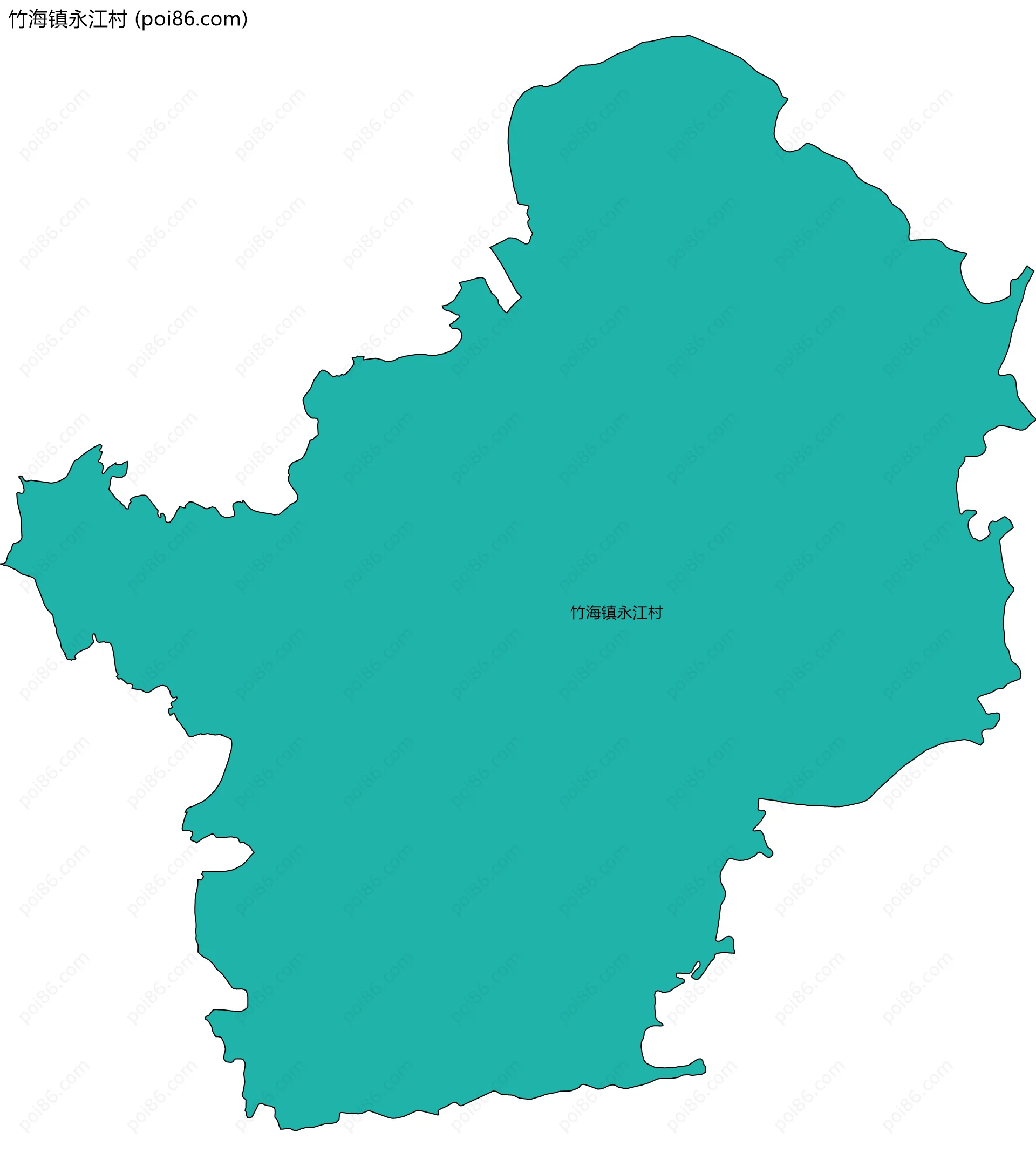 竹海镇永江村边界地图