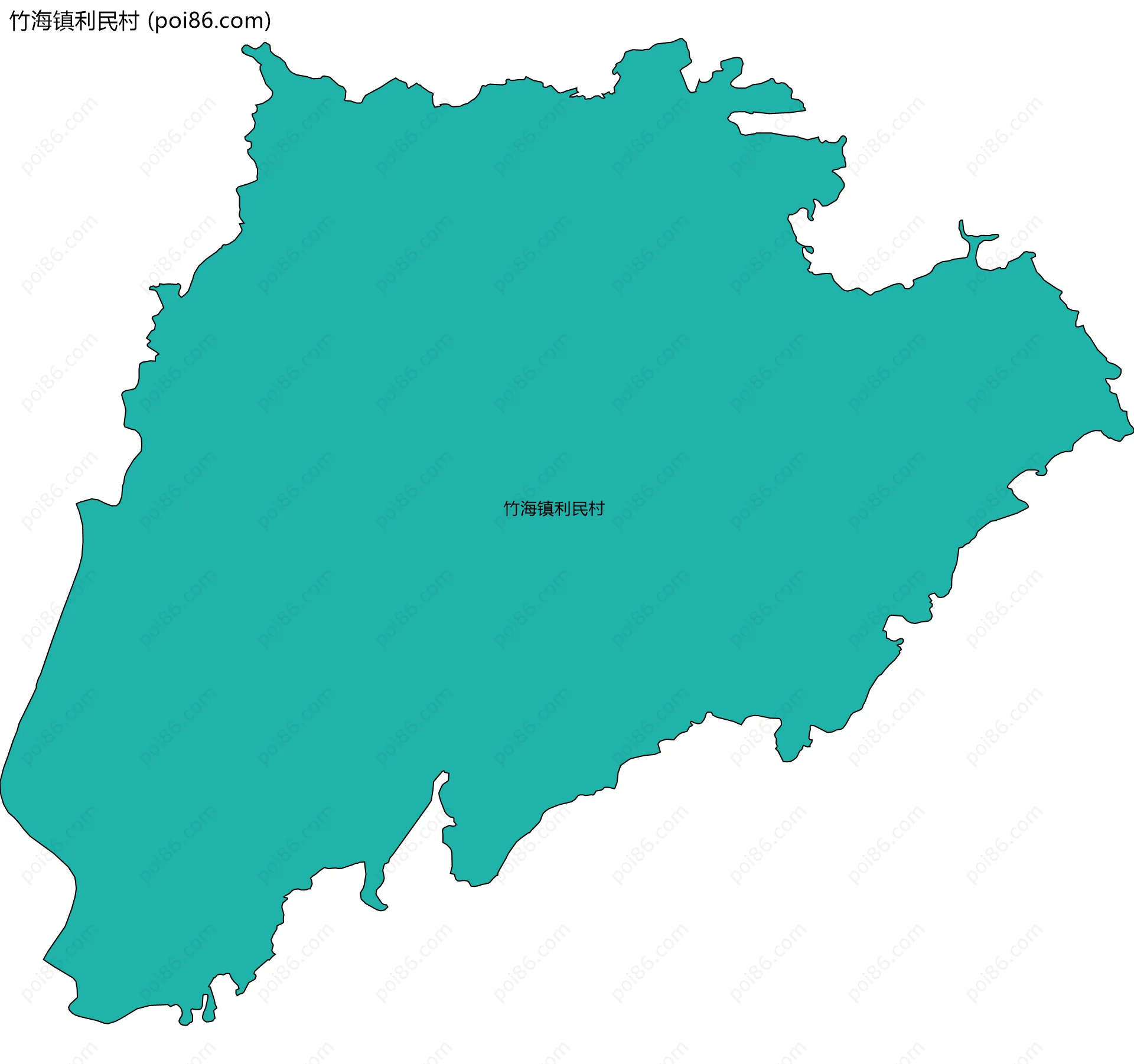 竹海镇利民村边界地图