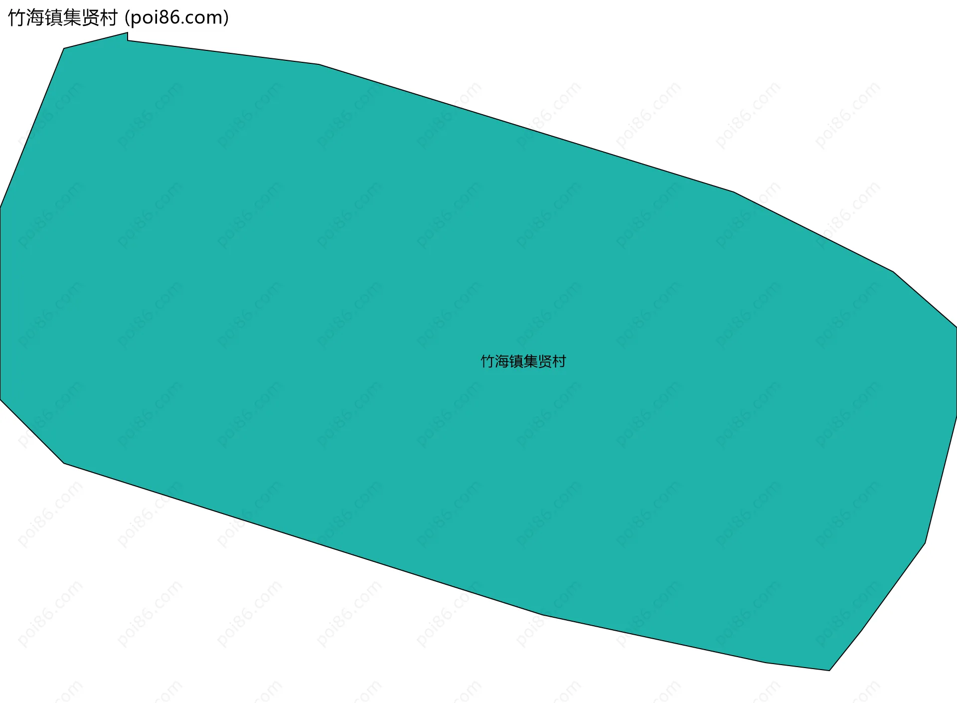 竹海镇集贤村边界地图