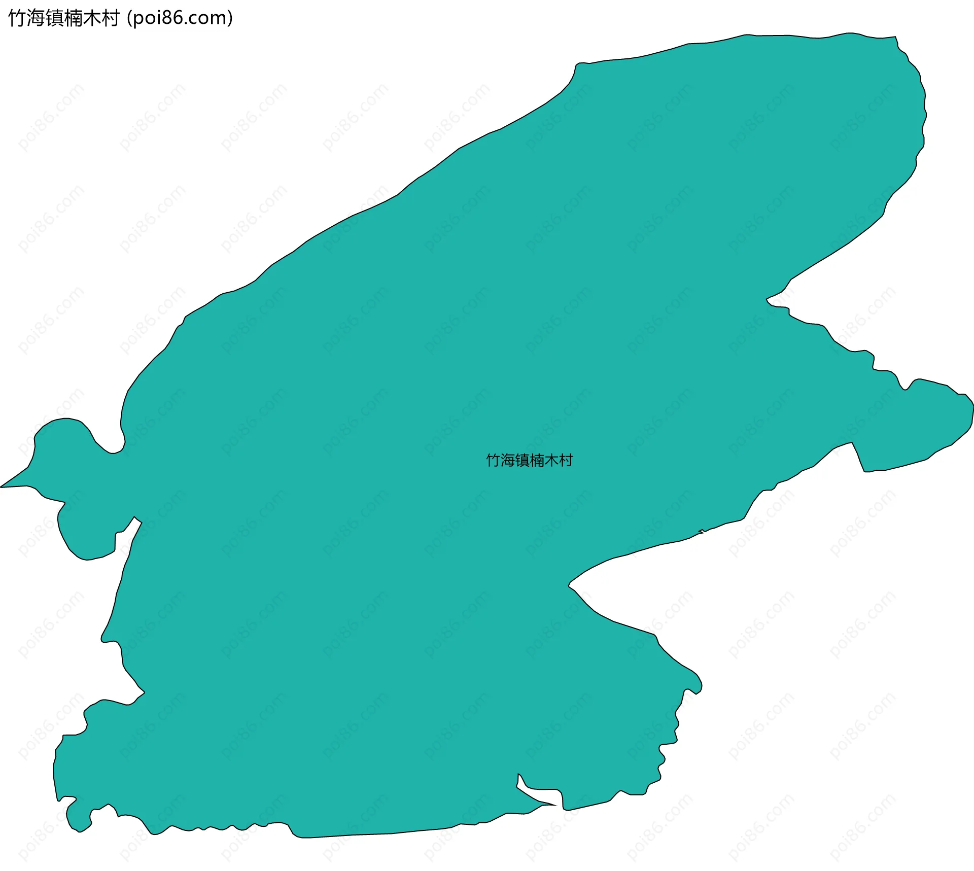 竹海镇楠木村边界地图