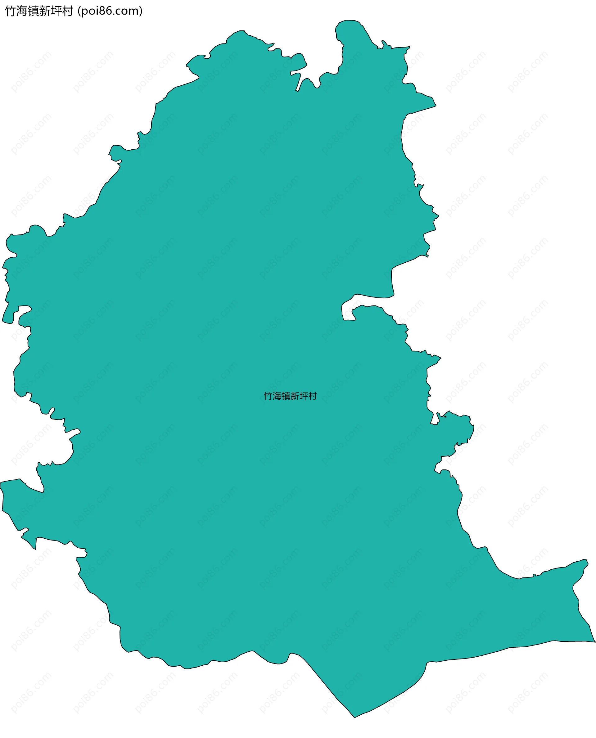 竹海镇新坪村边界地图