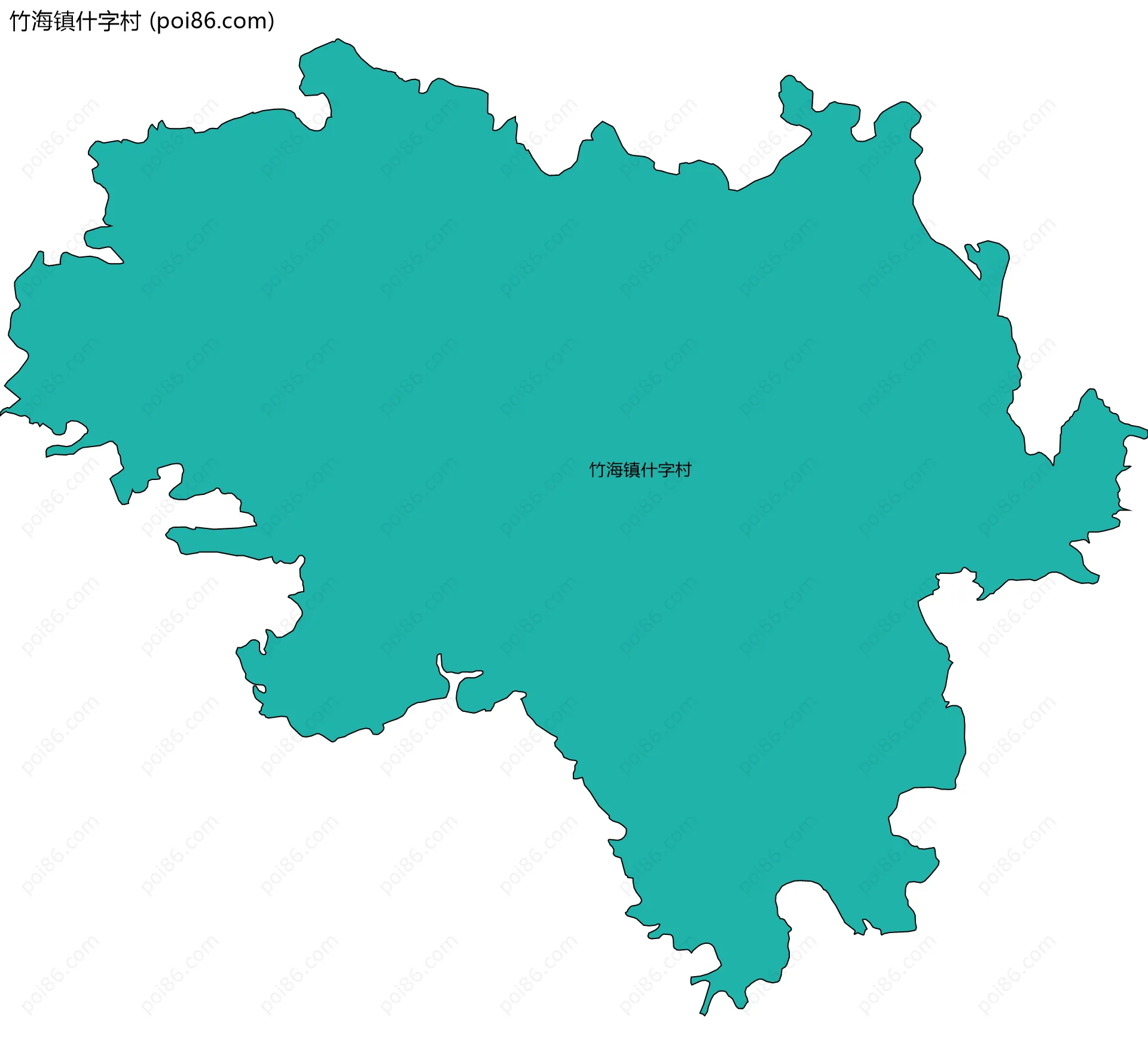 竹海镇什字村边界地图