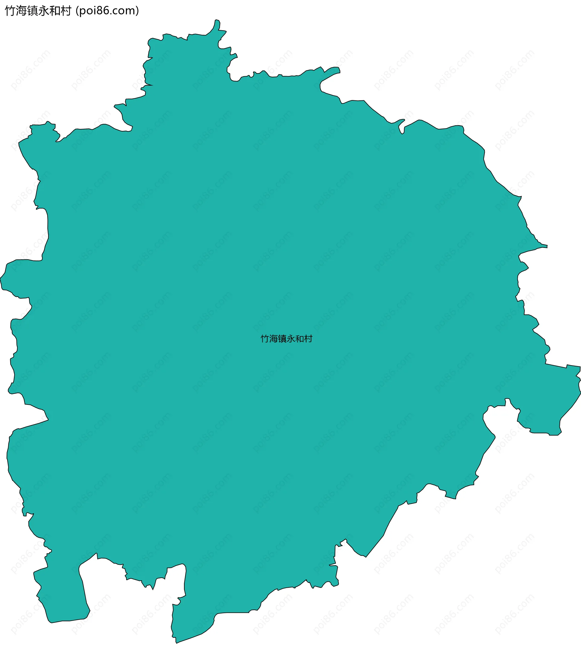 竹海镇永和村边界地图