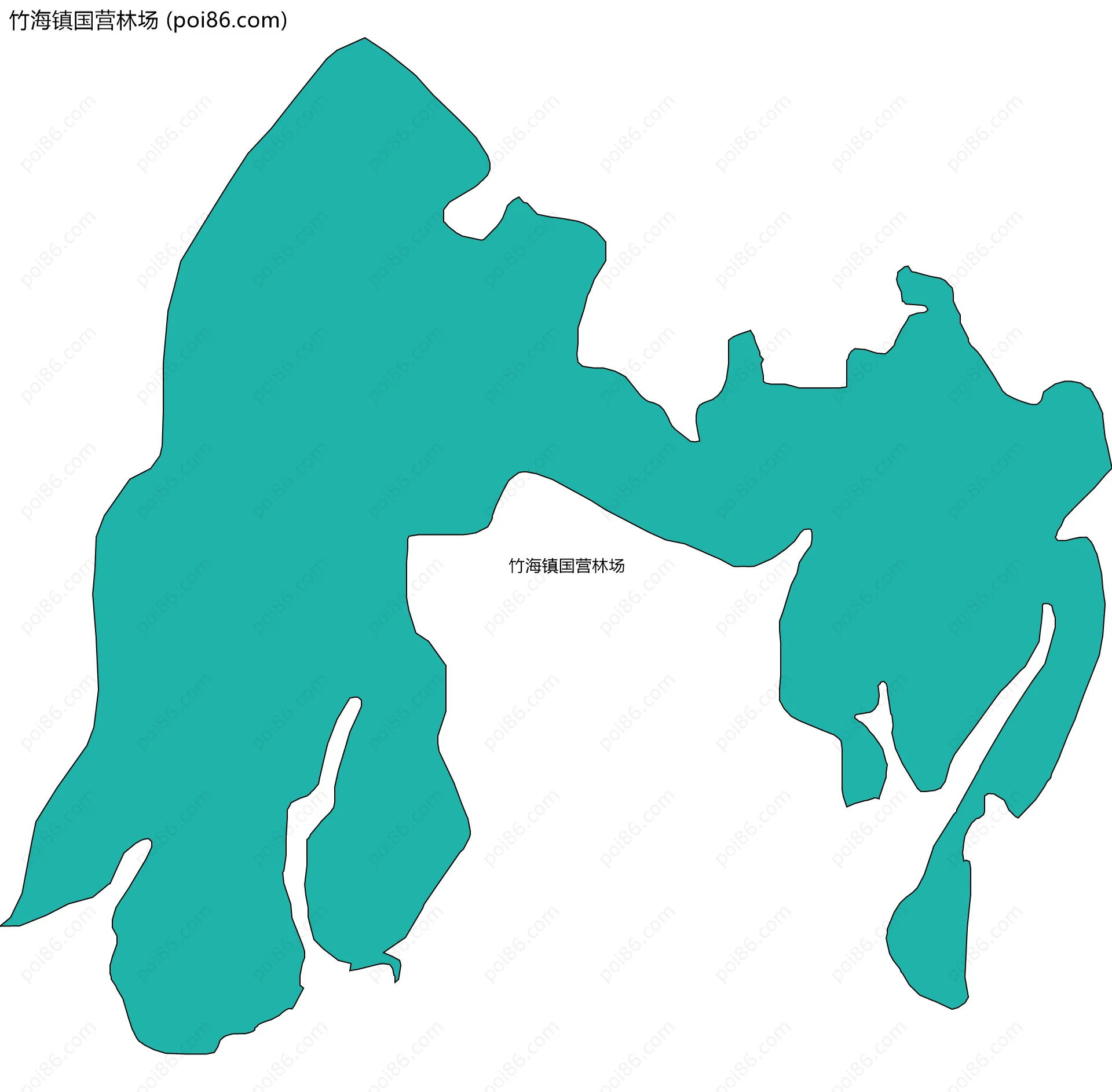 竹海镇国营林场边界地图