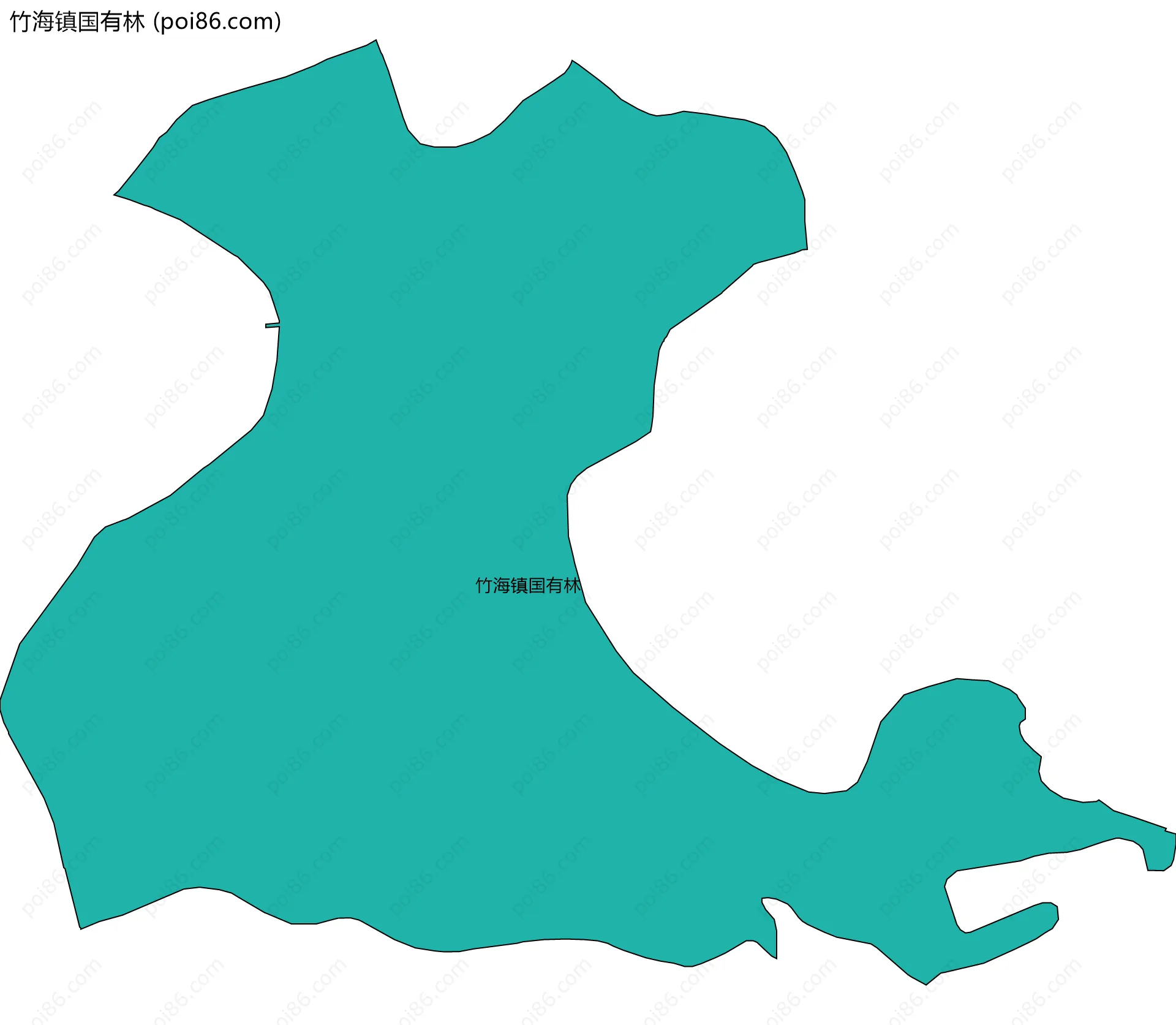 竹海镇国有林边界地图
