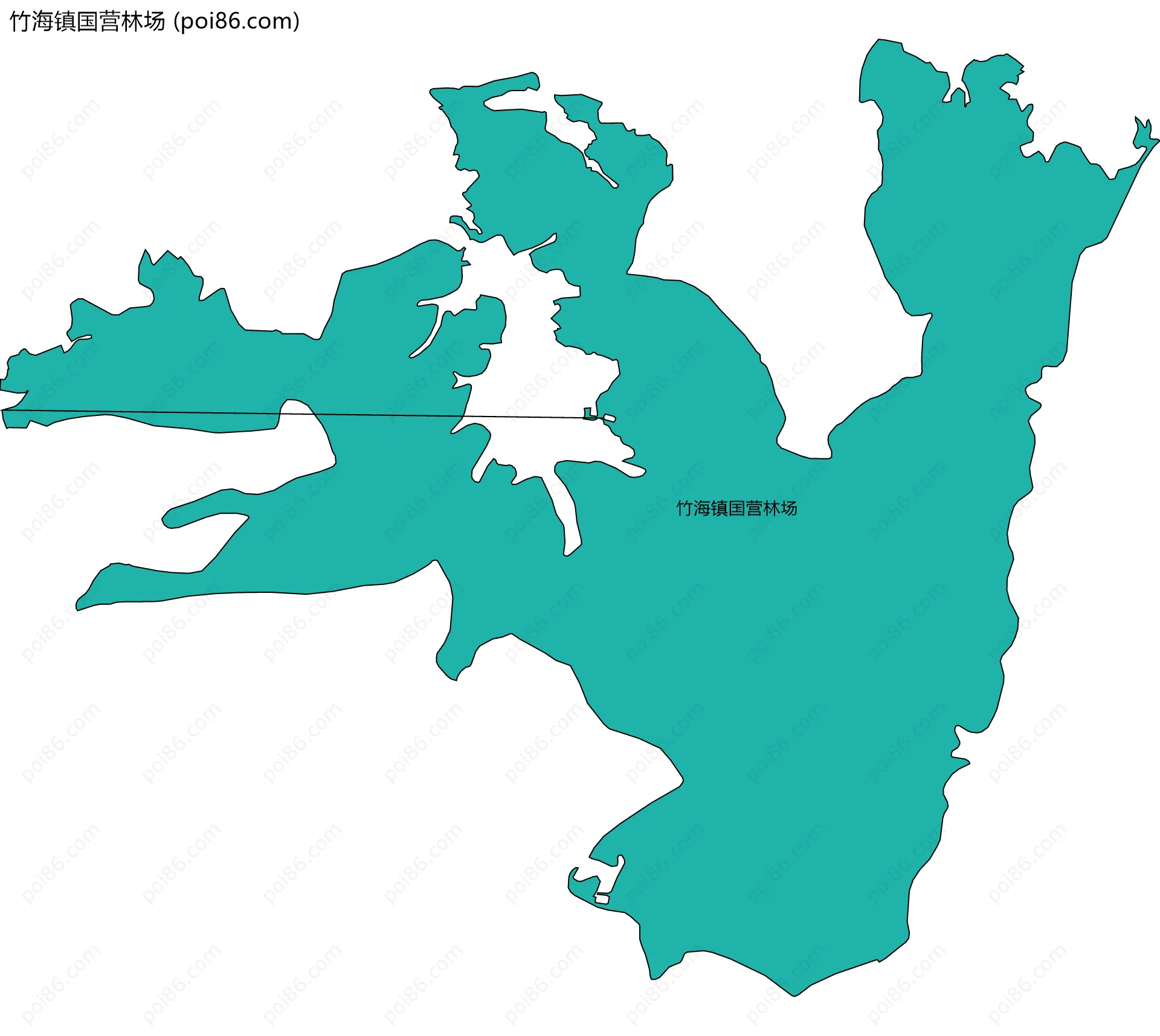 竹海镇国营林场边界地图