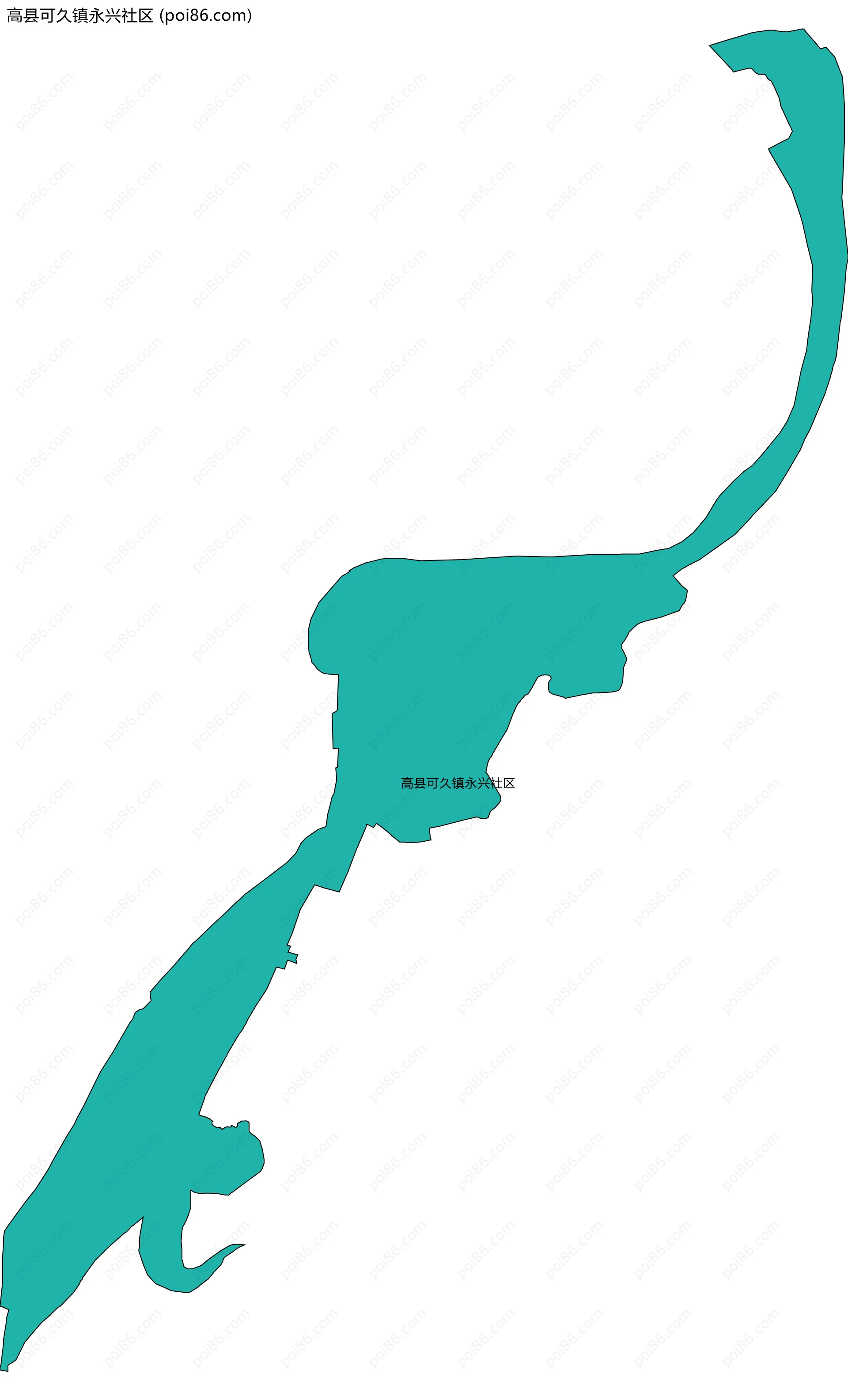 高县可久镇永兴社区边界地图