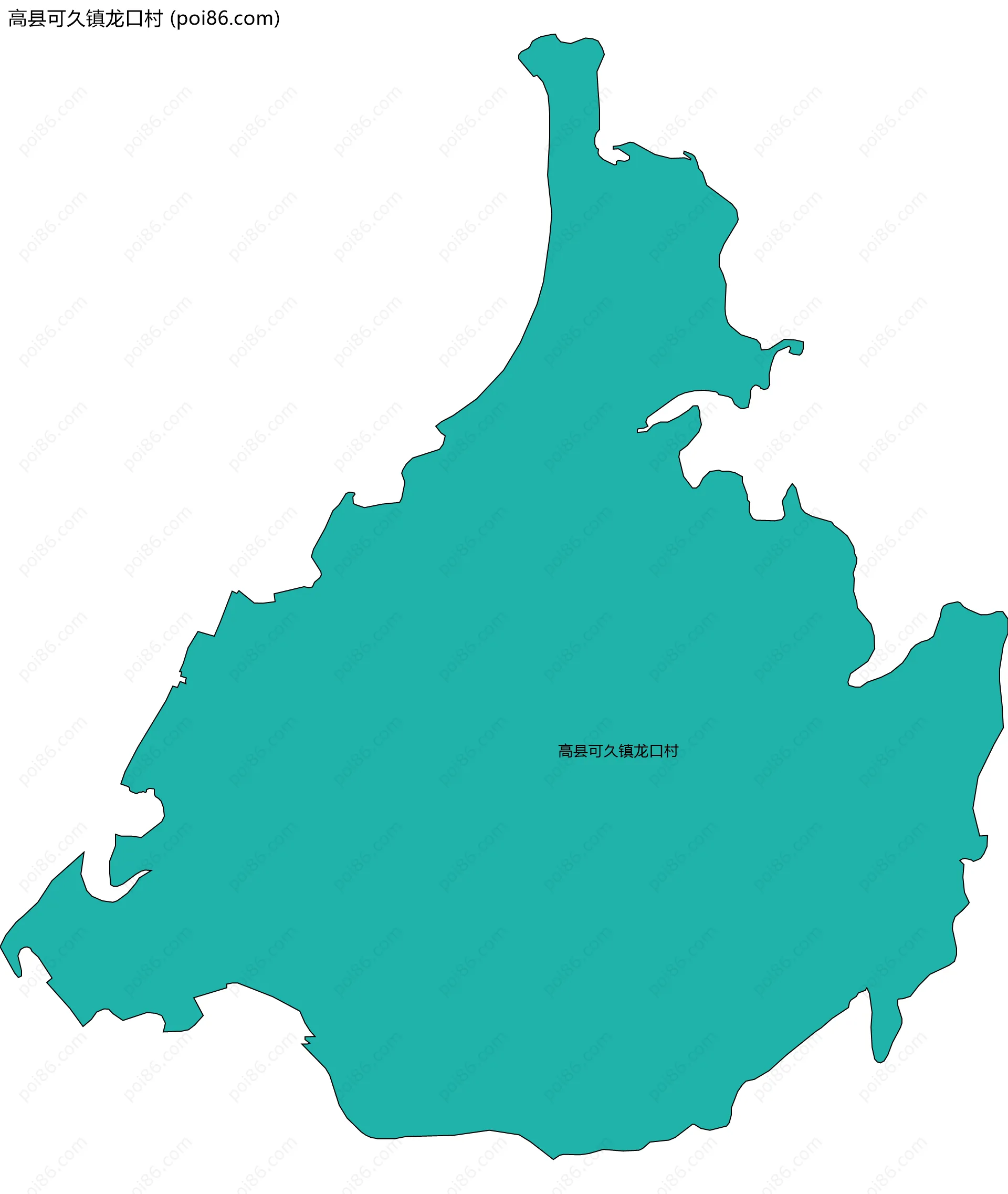 高县可久镇龙口村边界地图