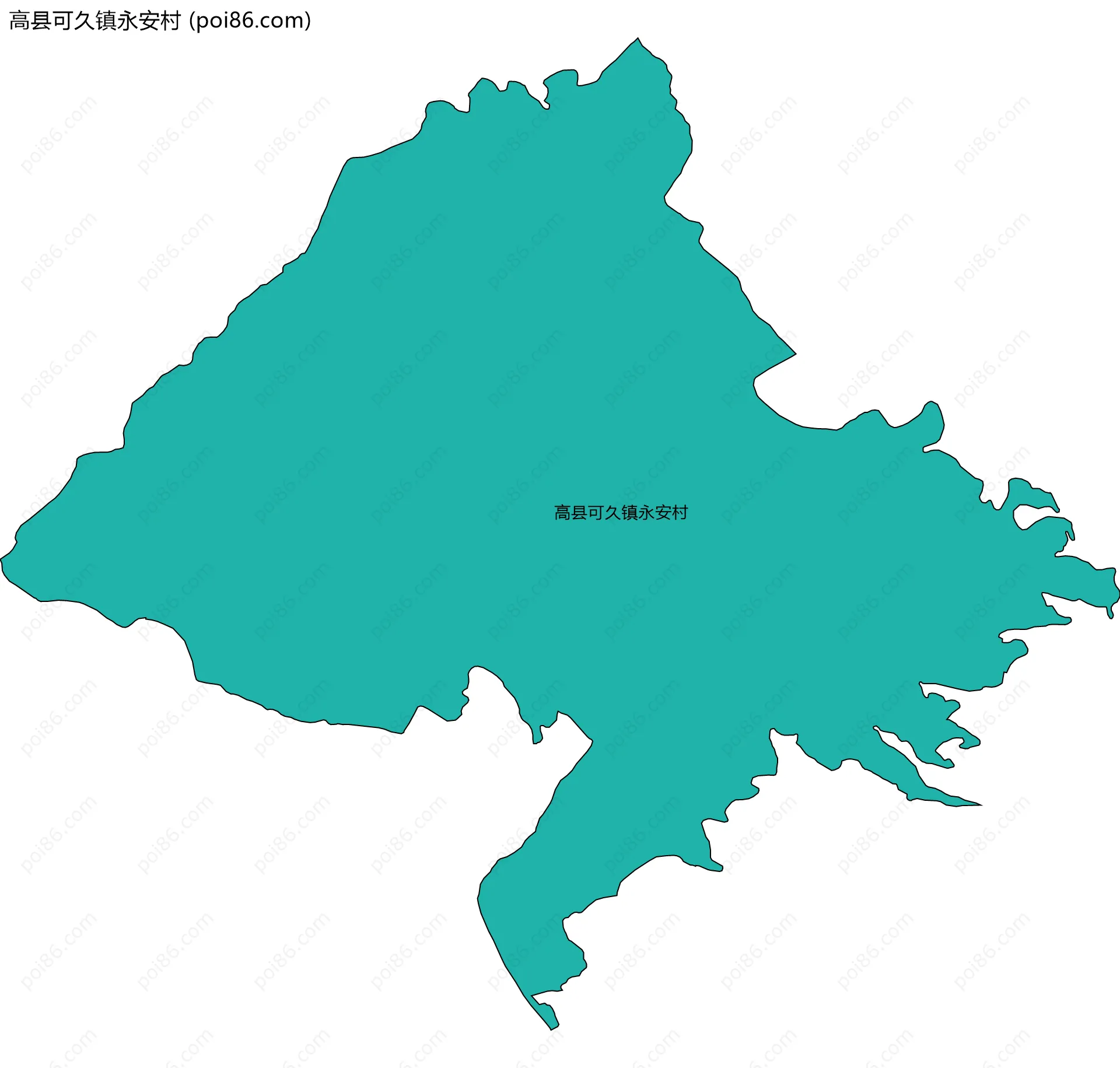 高县可久镇永安村边界地图