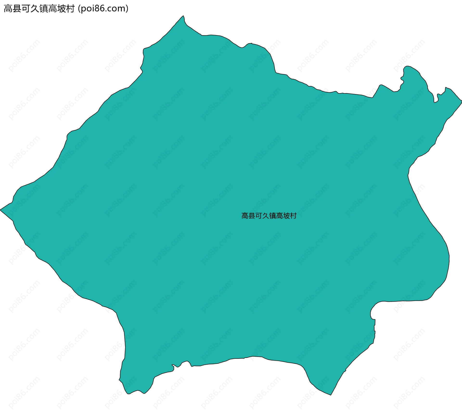 高县可久镇高坡村边界地图