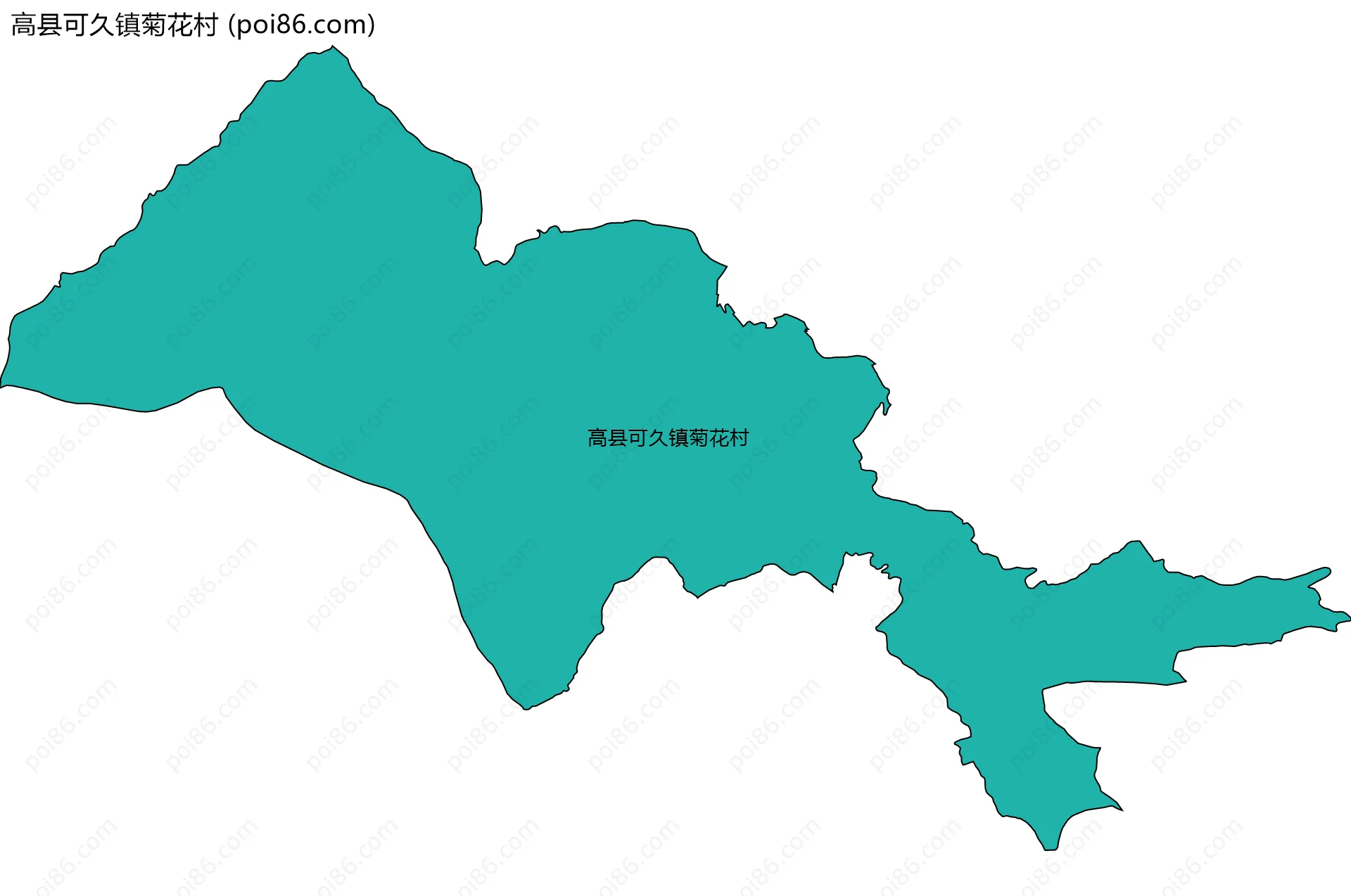 高县可久镇菊花村边界地图