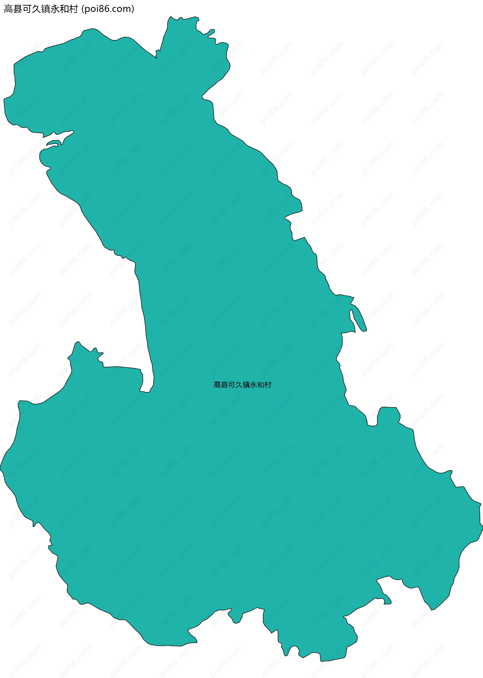 高县可久镇永和村边界地图