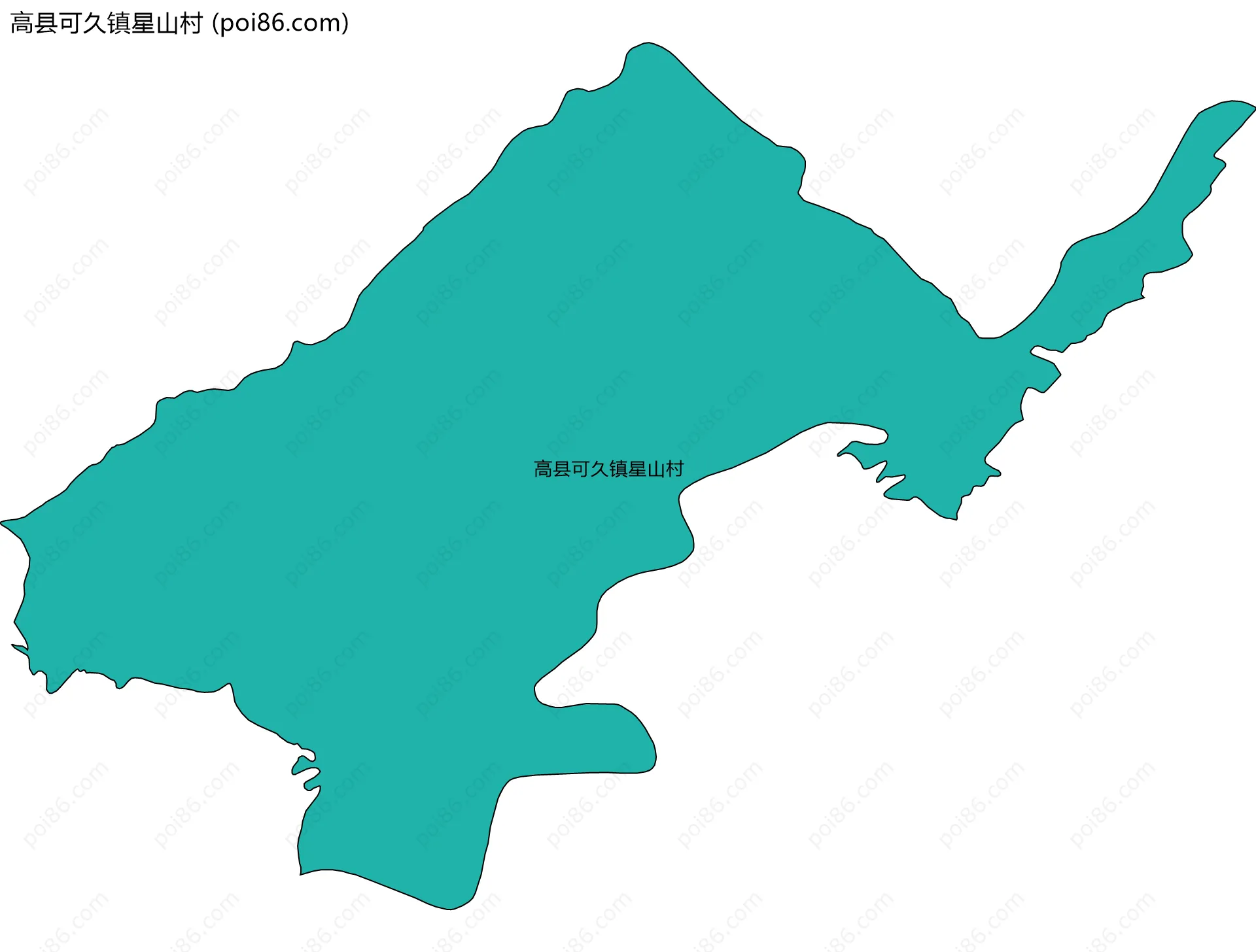 高县可久镇星山村边界地图