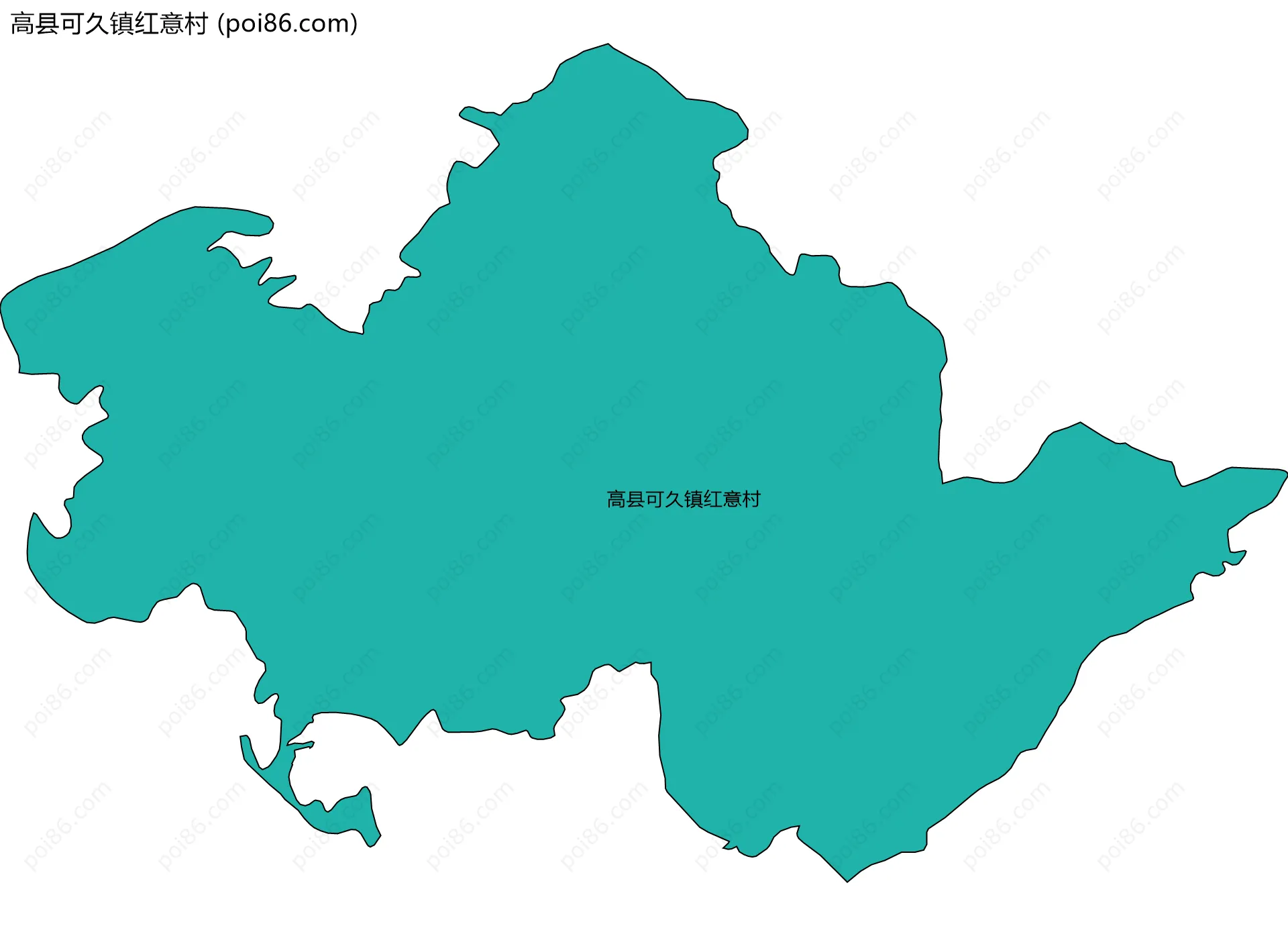 高县可久镇红意村边界地图