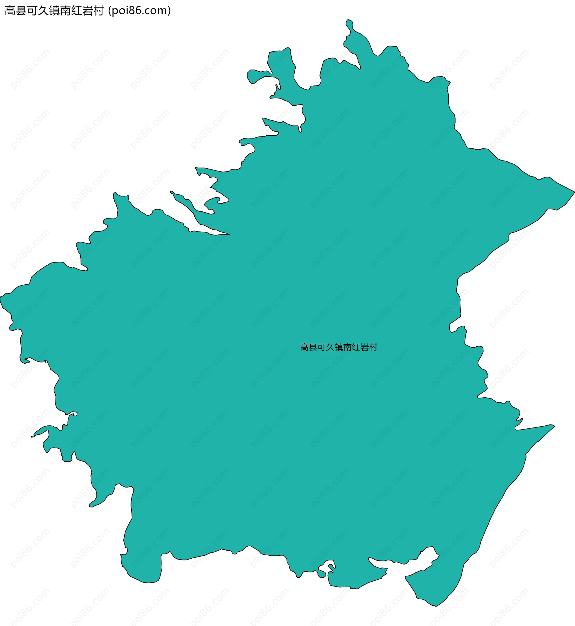 高县可久镇南红岩村边界地图