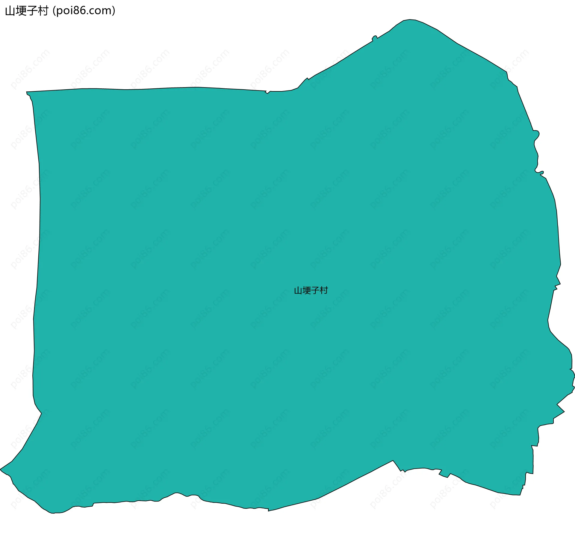 山埂子村边界地图