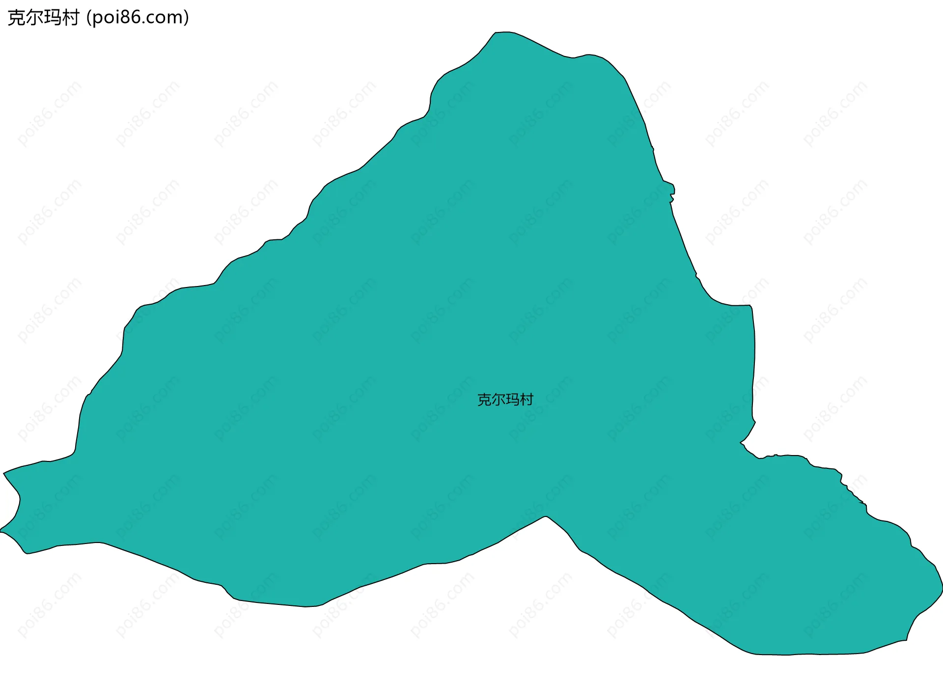 克尔玛村边界地图