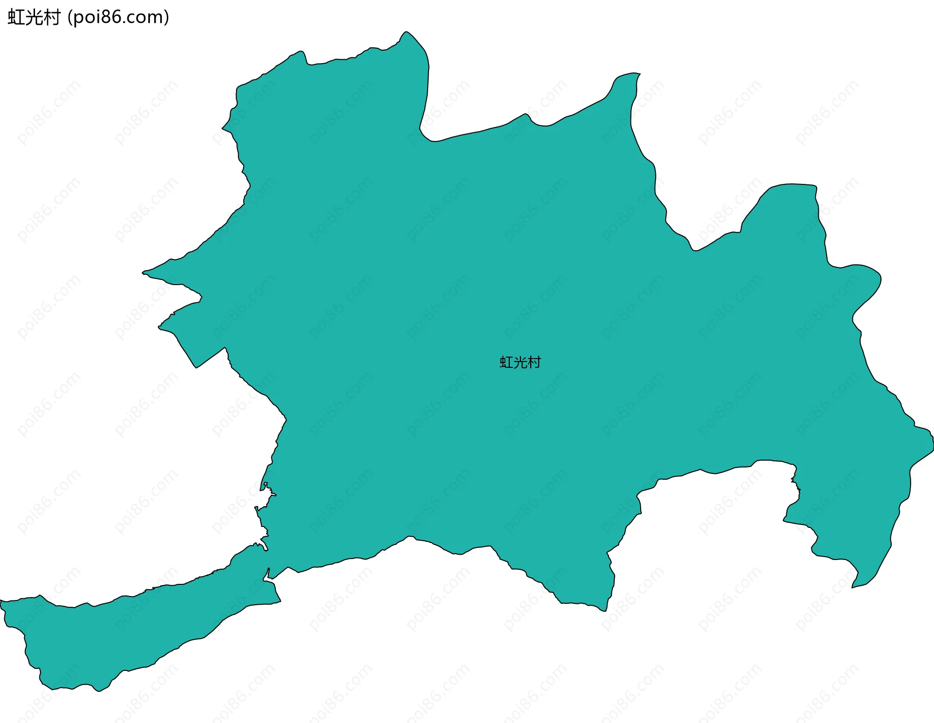 虹光村边界地图