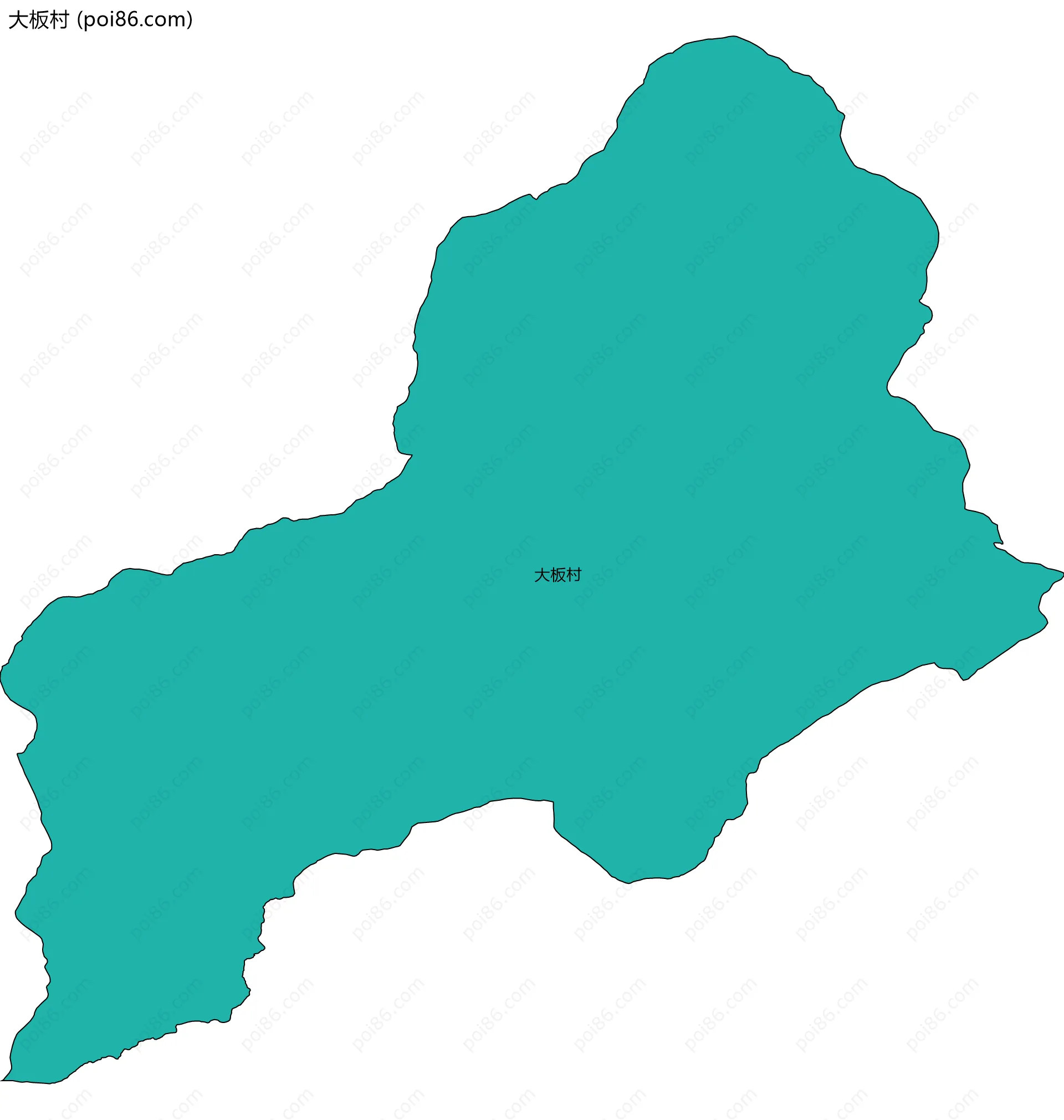 大板村边界地图
