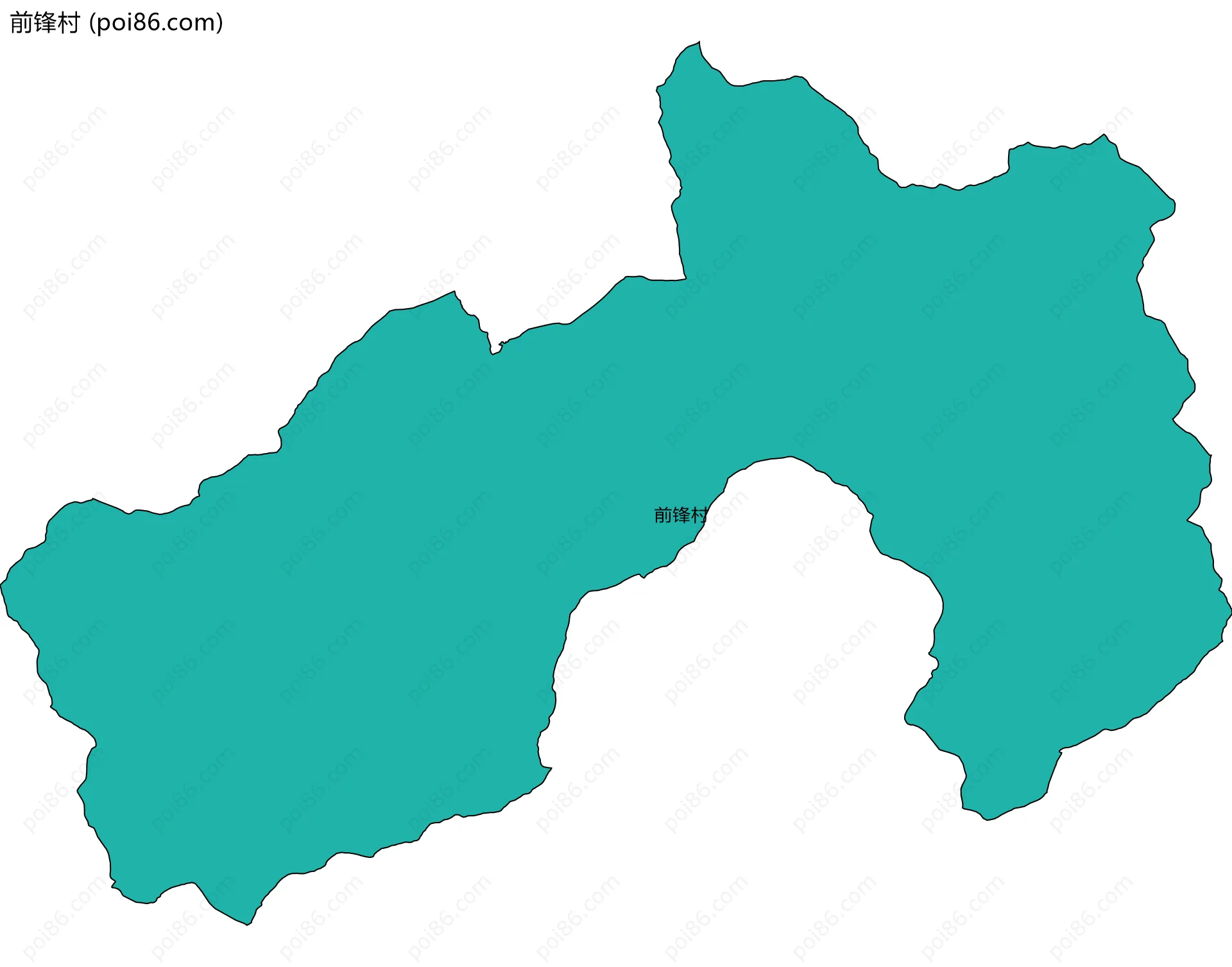 前锋村边界地图