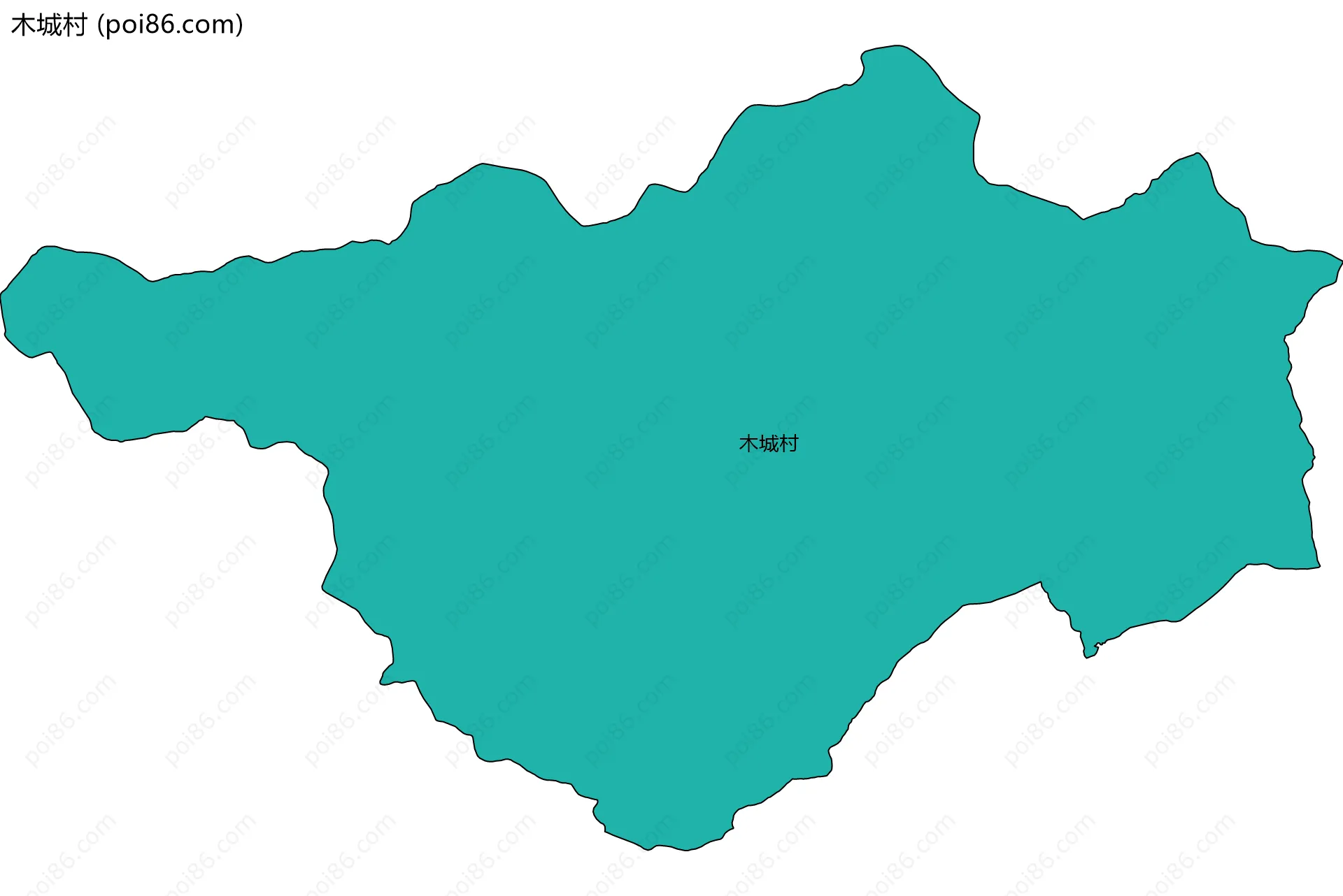 木城村边界地图