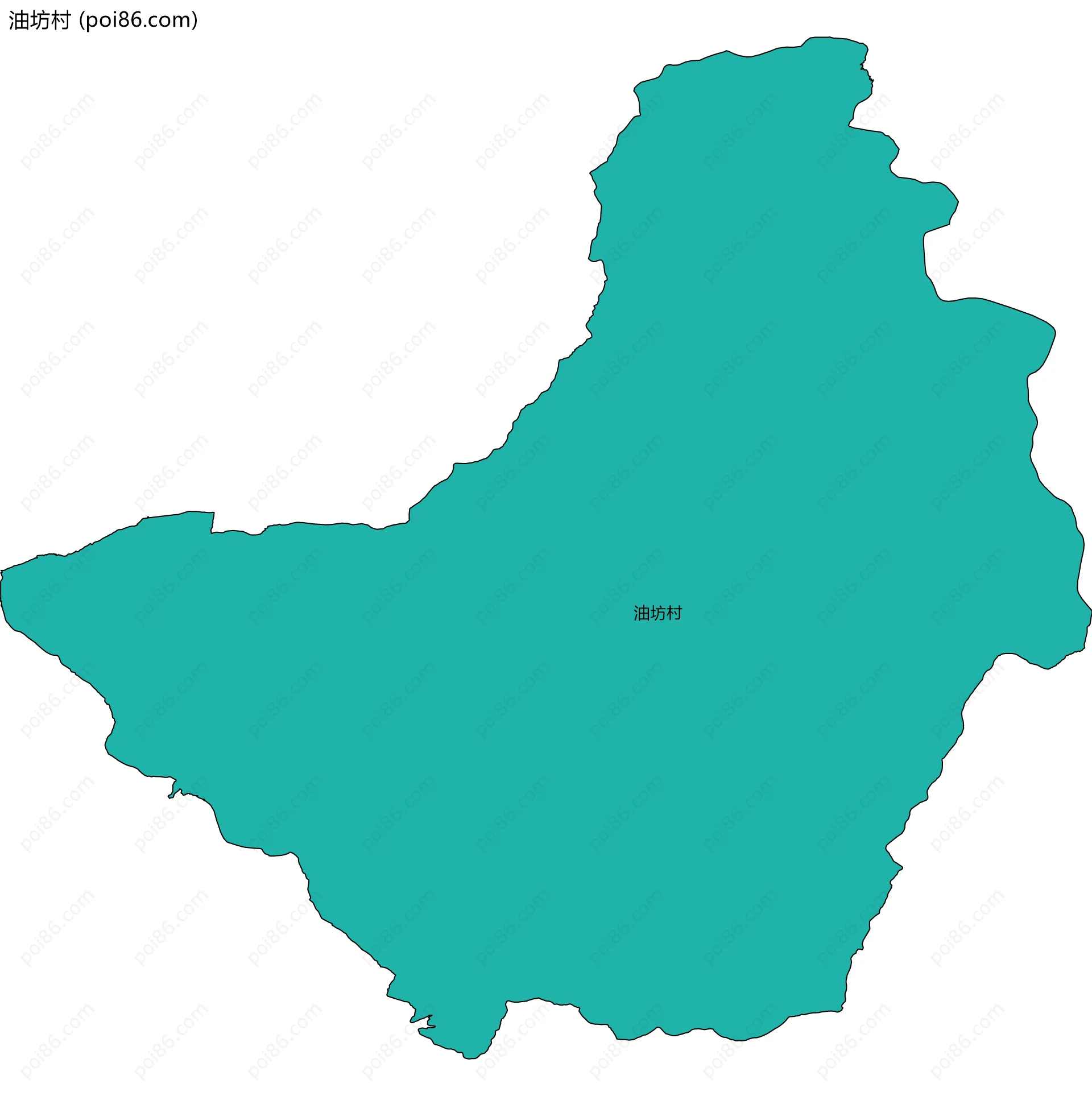 油坊村边界地图