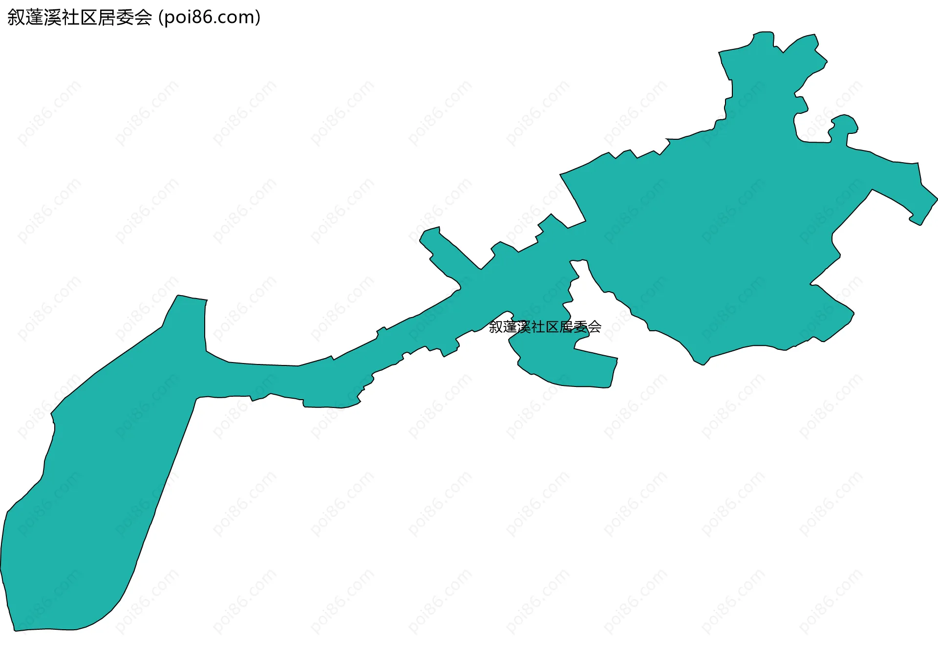 叙蓬溪社区居委会边界地图