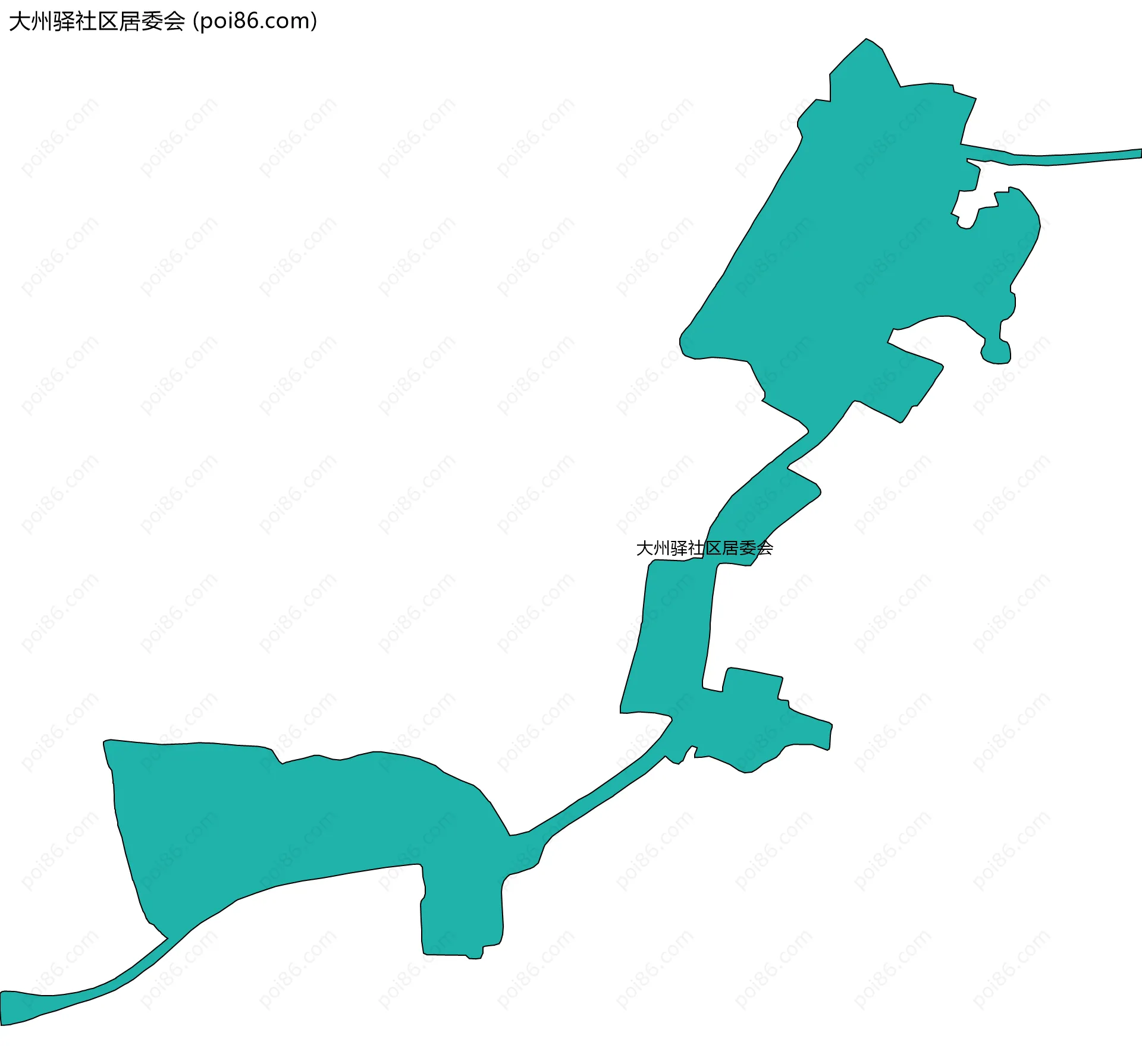 大州驿社区居委会边界地图