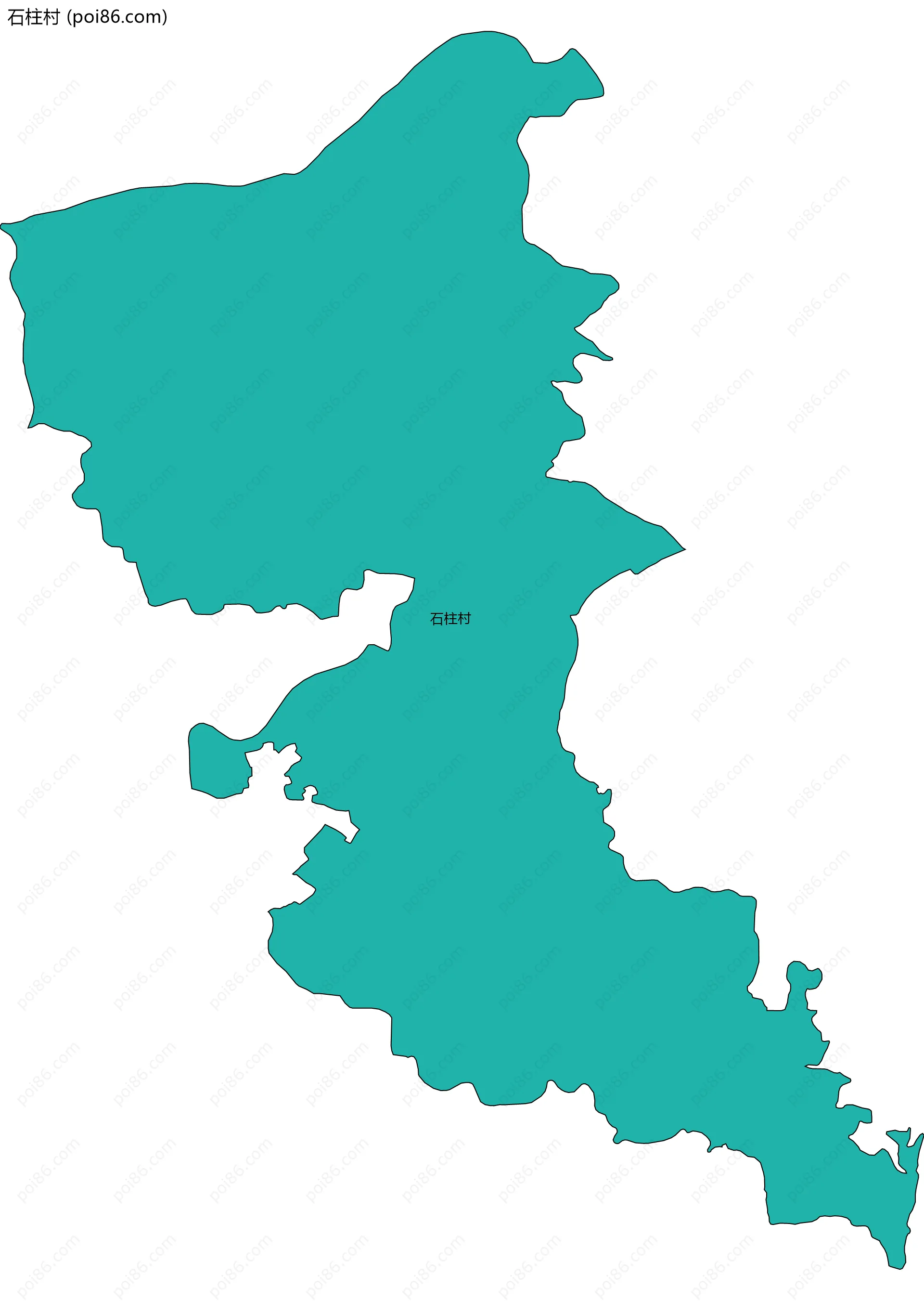 石柱村边界地图