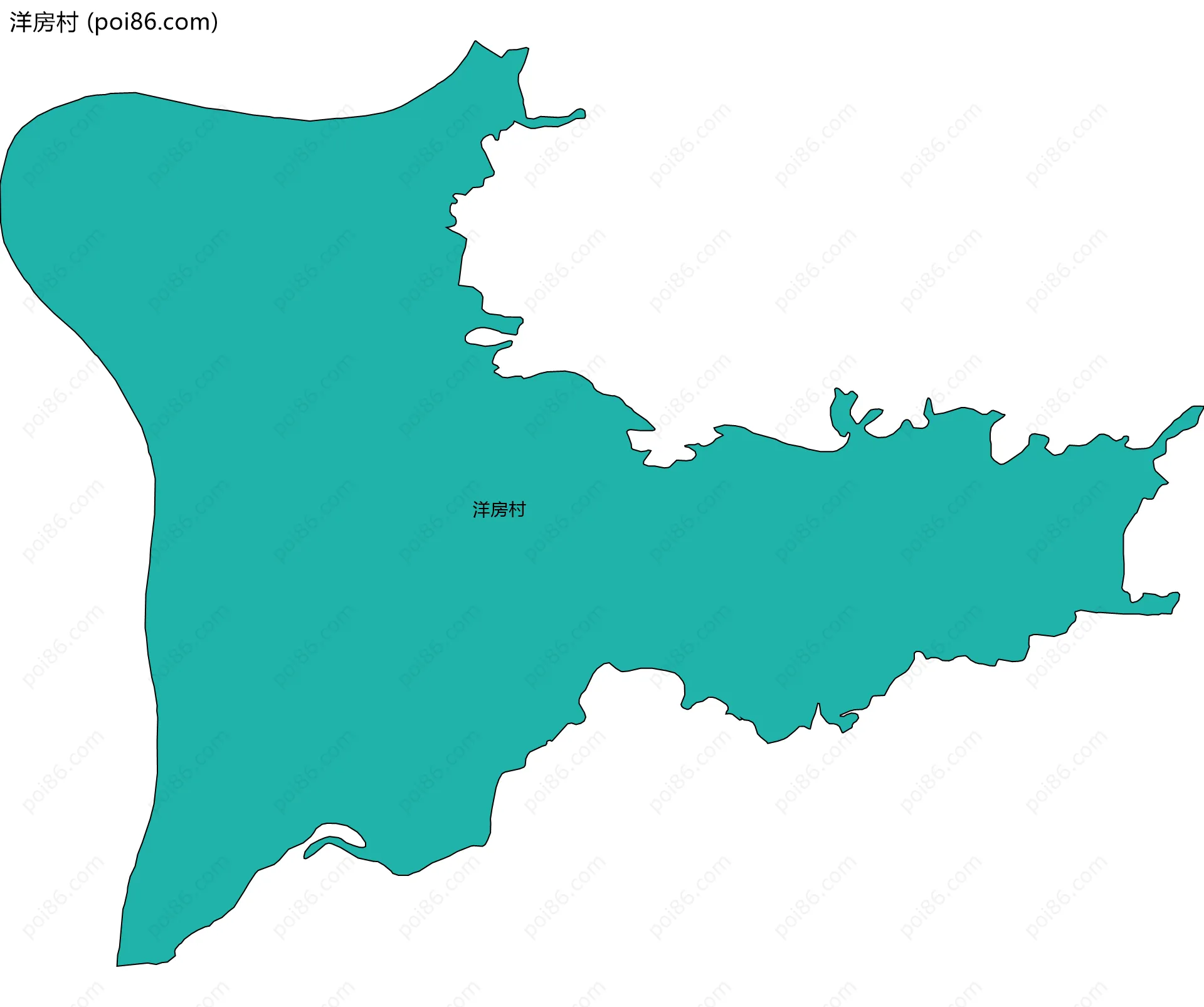 洋房村边界地图