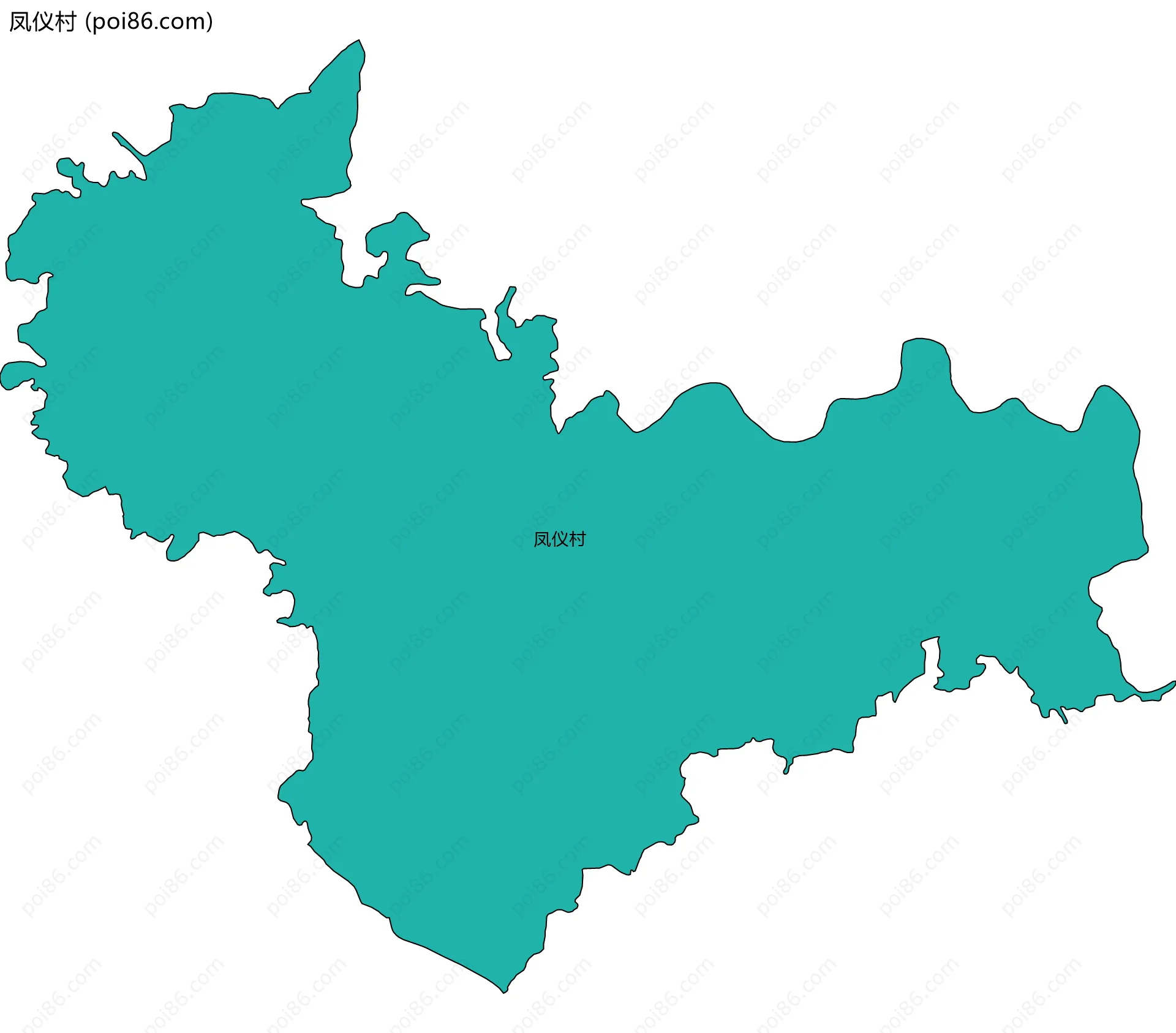 凤仪村边界地图