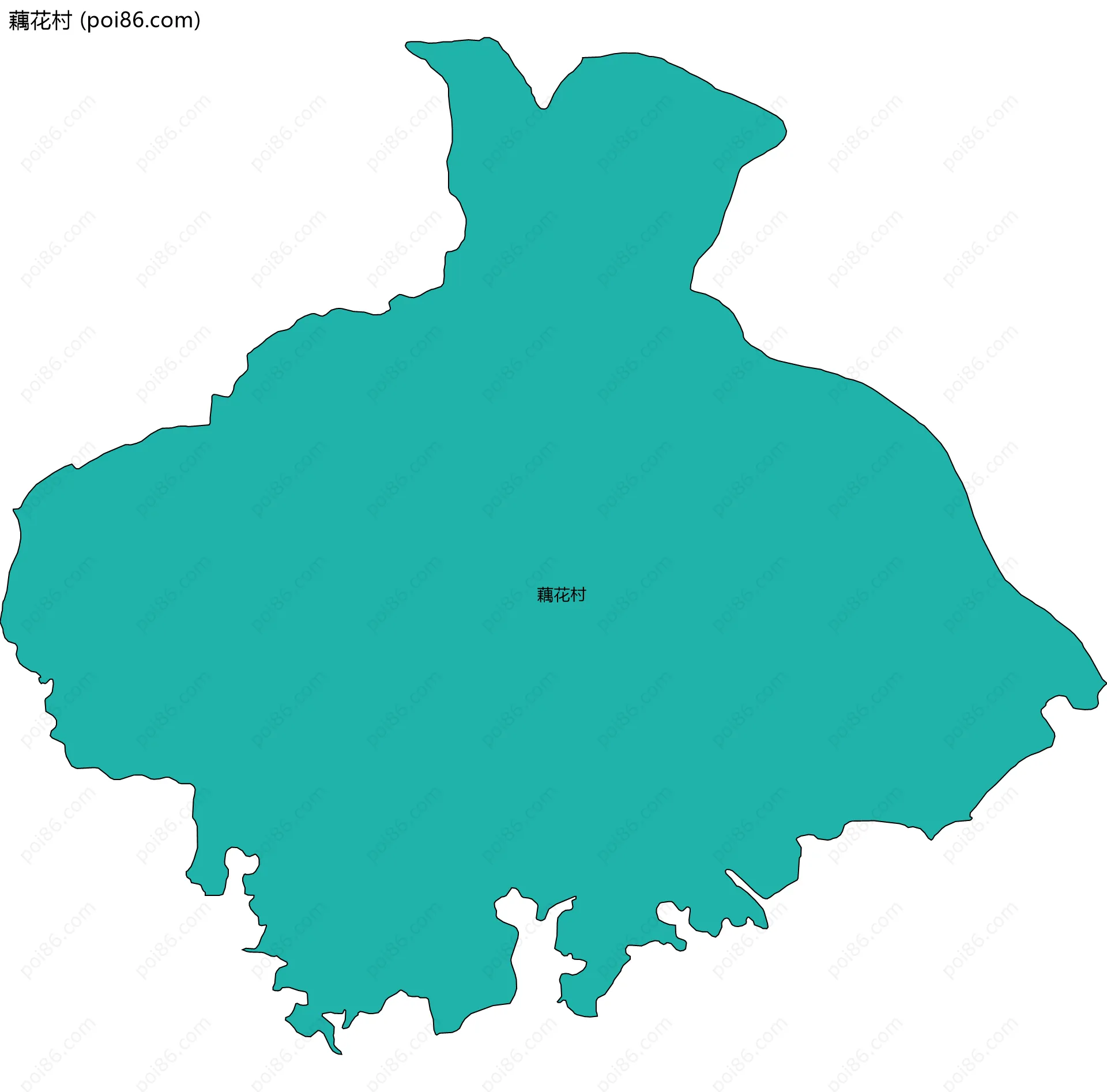 藕花村边界地图