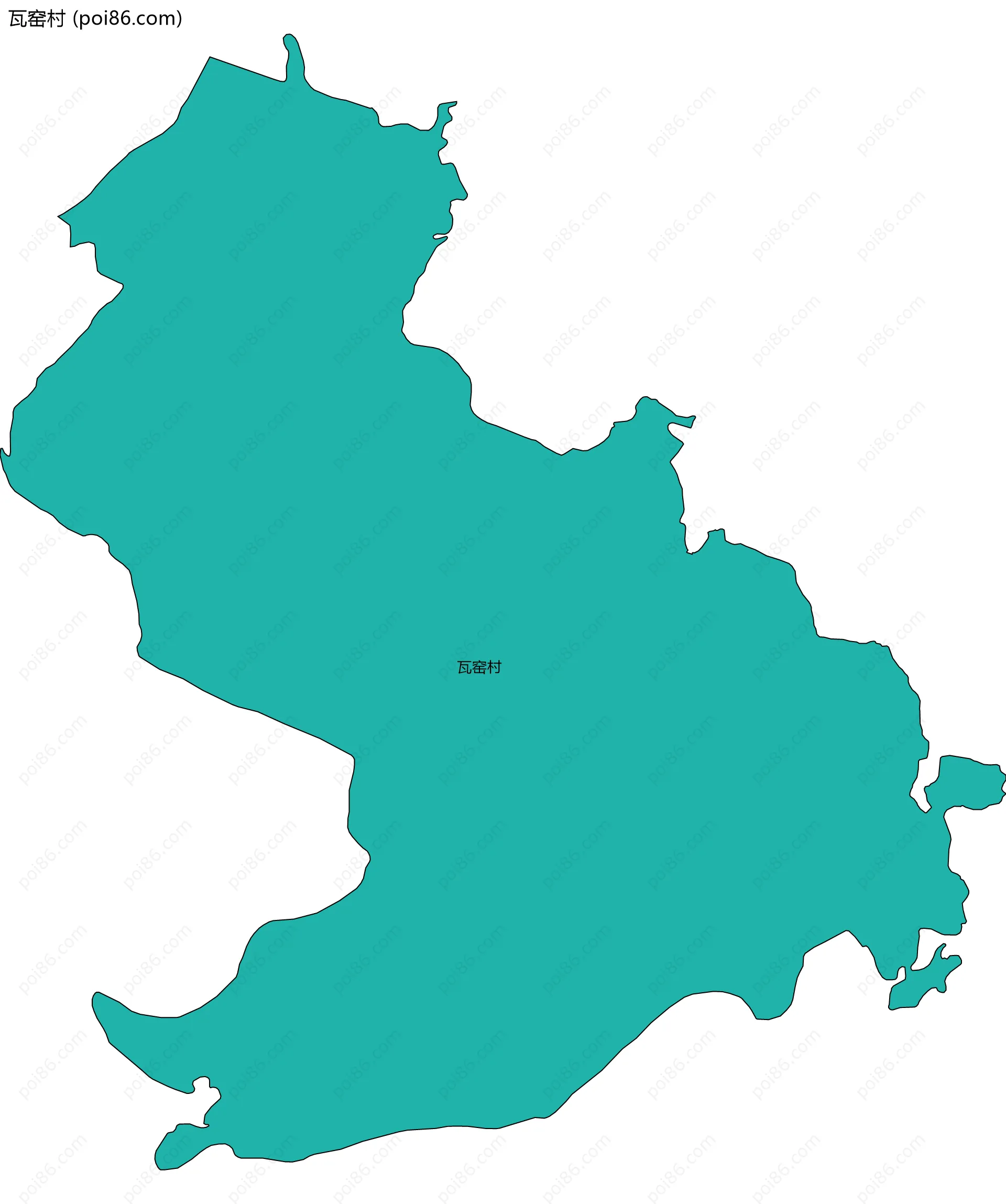 瓦窑村边界地图