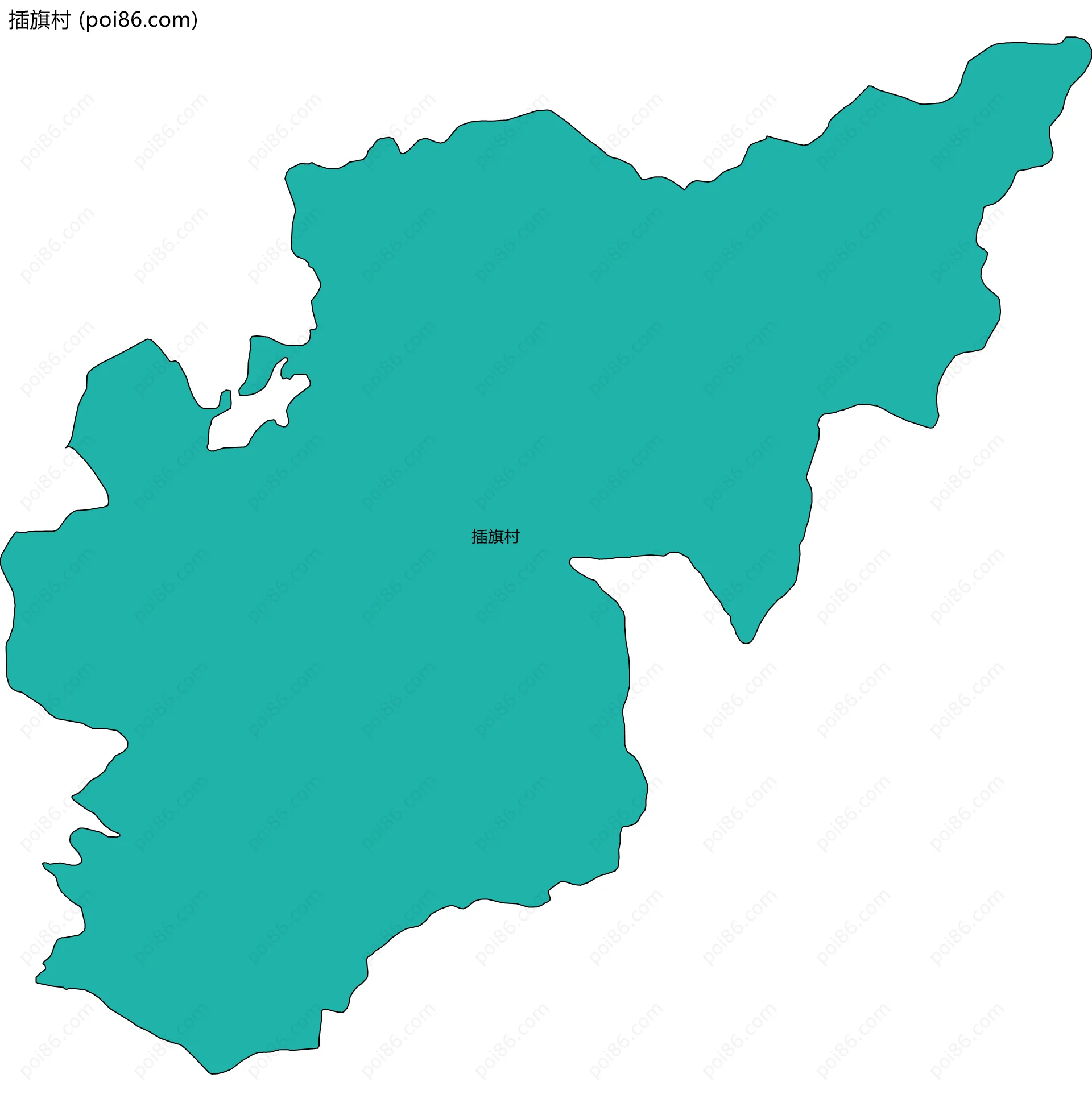 插旗村边界地图