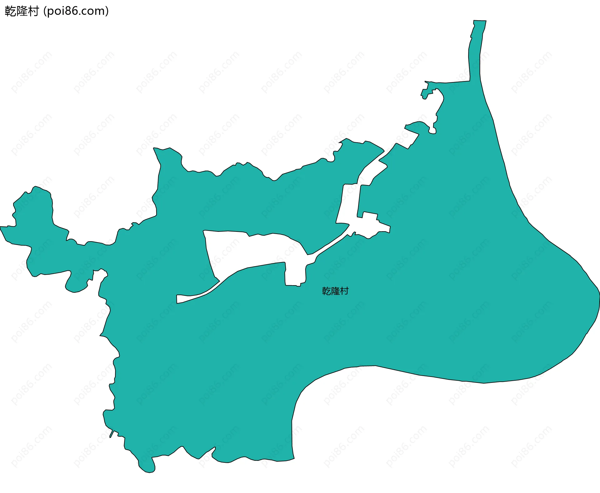 乾隆村边界地图