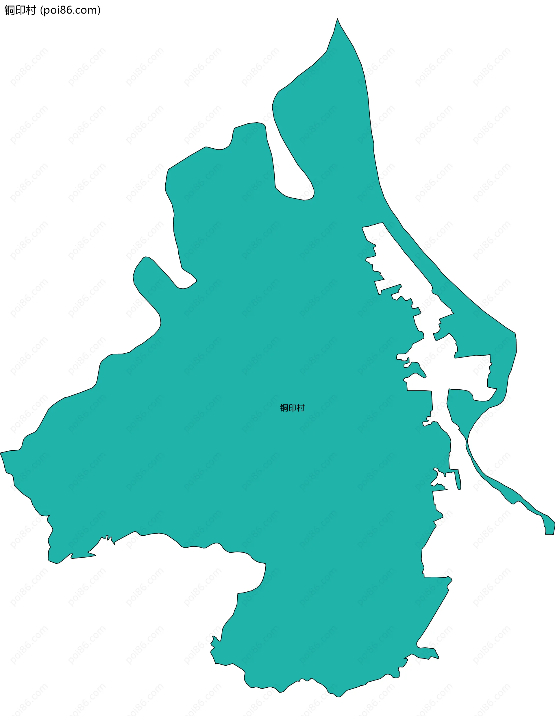 铜印村边界地图