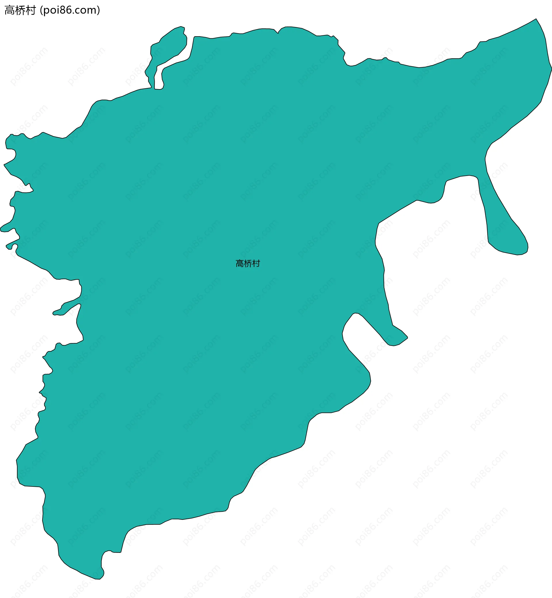 高桥村边界地图