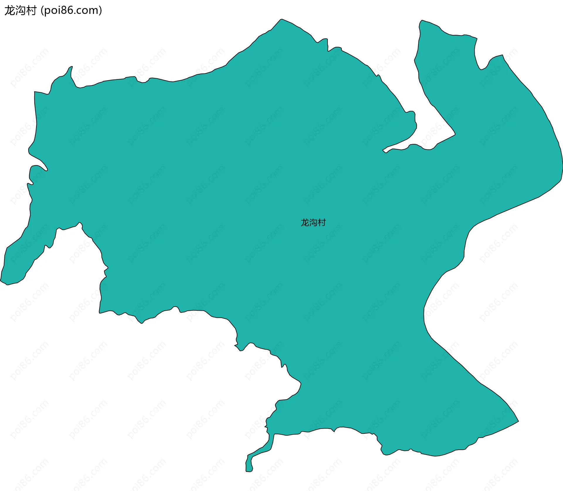 龙沟村边界地图
