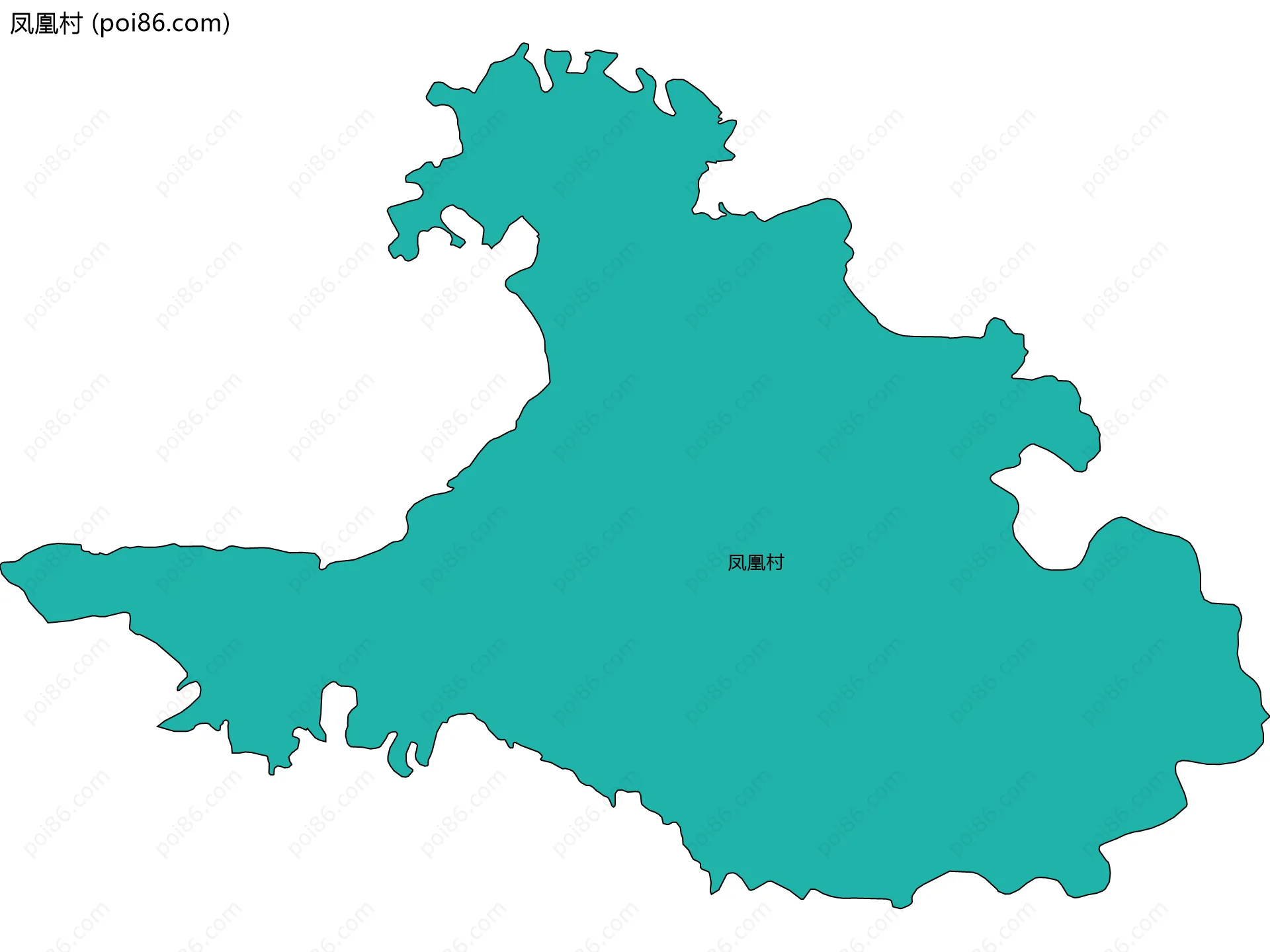 凤凰村边界地图