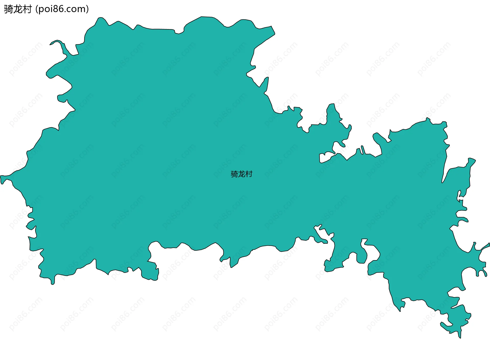 骑龙村边界地图