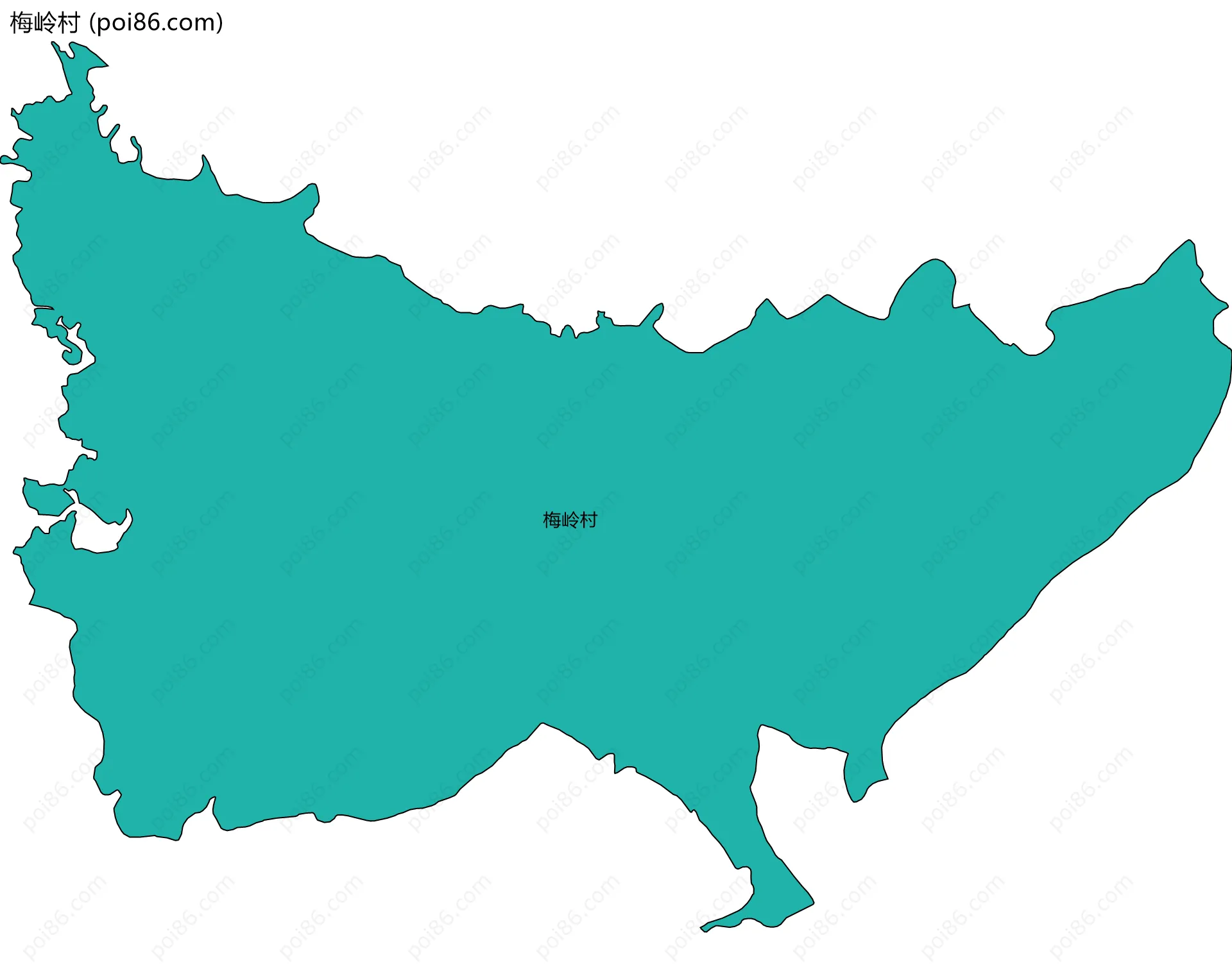 梅岭村边界地图
