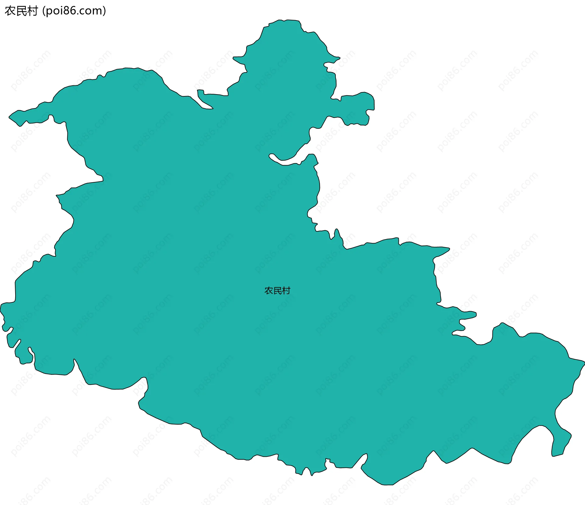 农民村边界地图