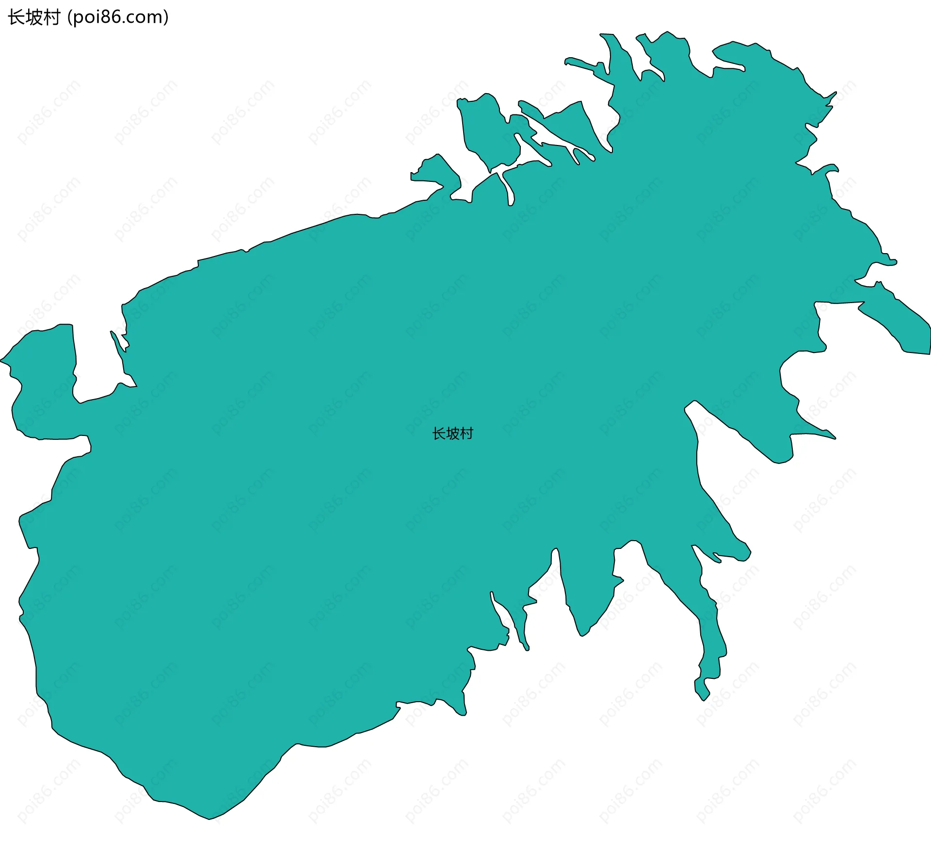 长坡村边界地图